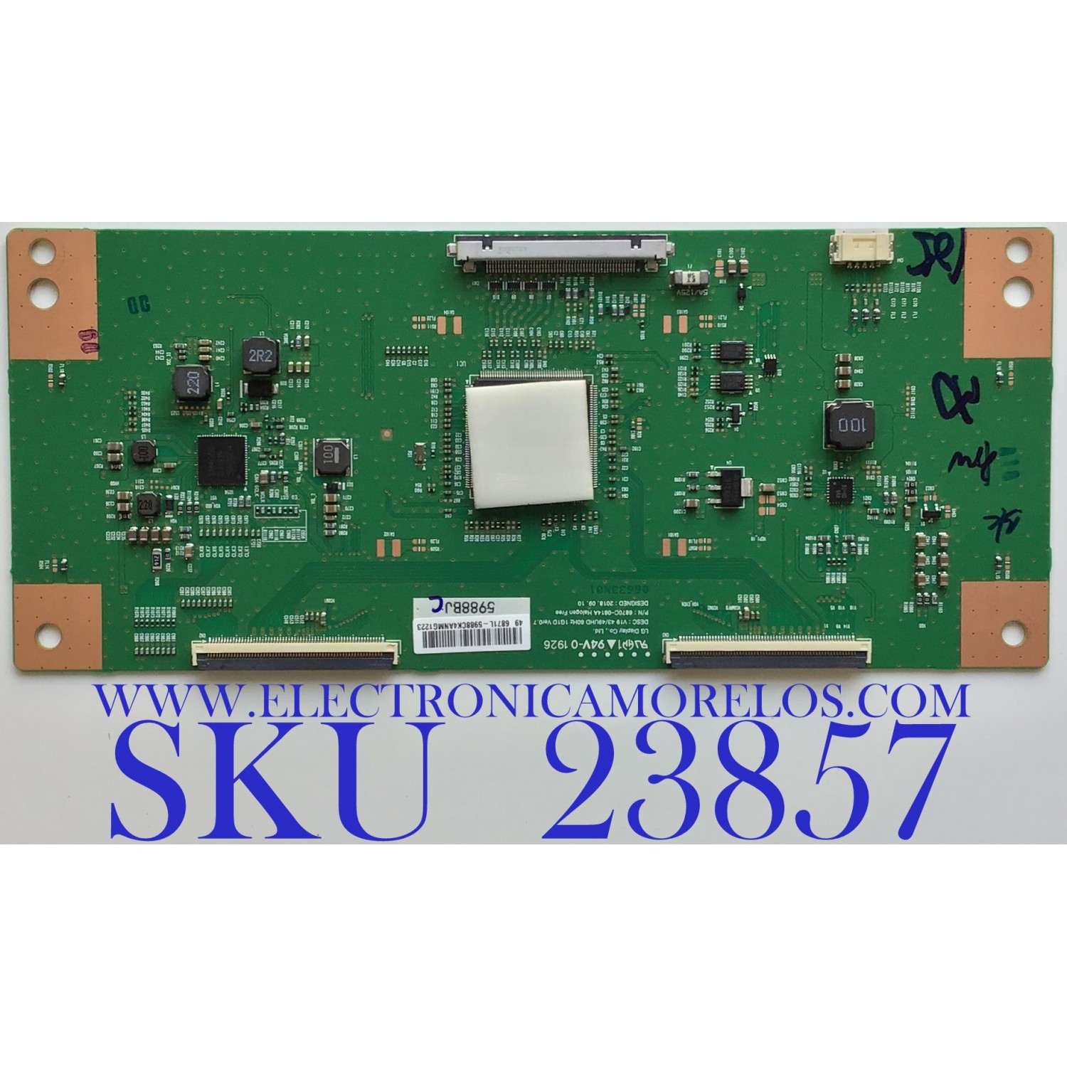 T-CON PARA TV SONY / NUMERO DE PARTE 6871L-5988B / 6870C-0814A / 5988B / PANEL LC490EQY(SM)(A2) / MODELO XBR-49X800H / XBR49X800H