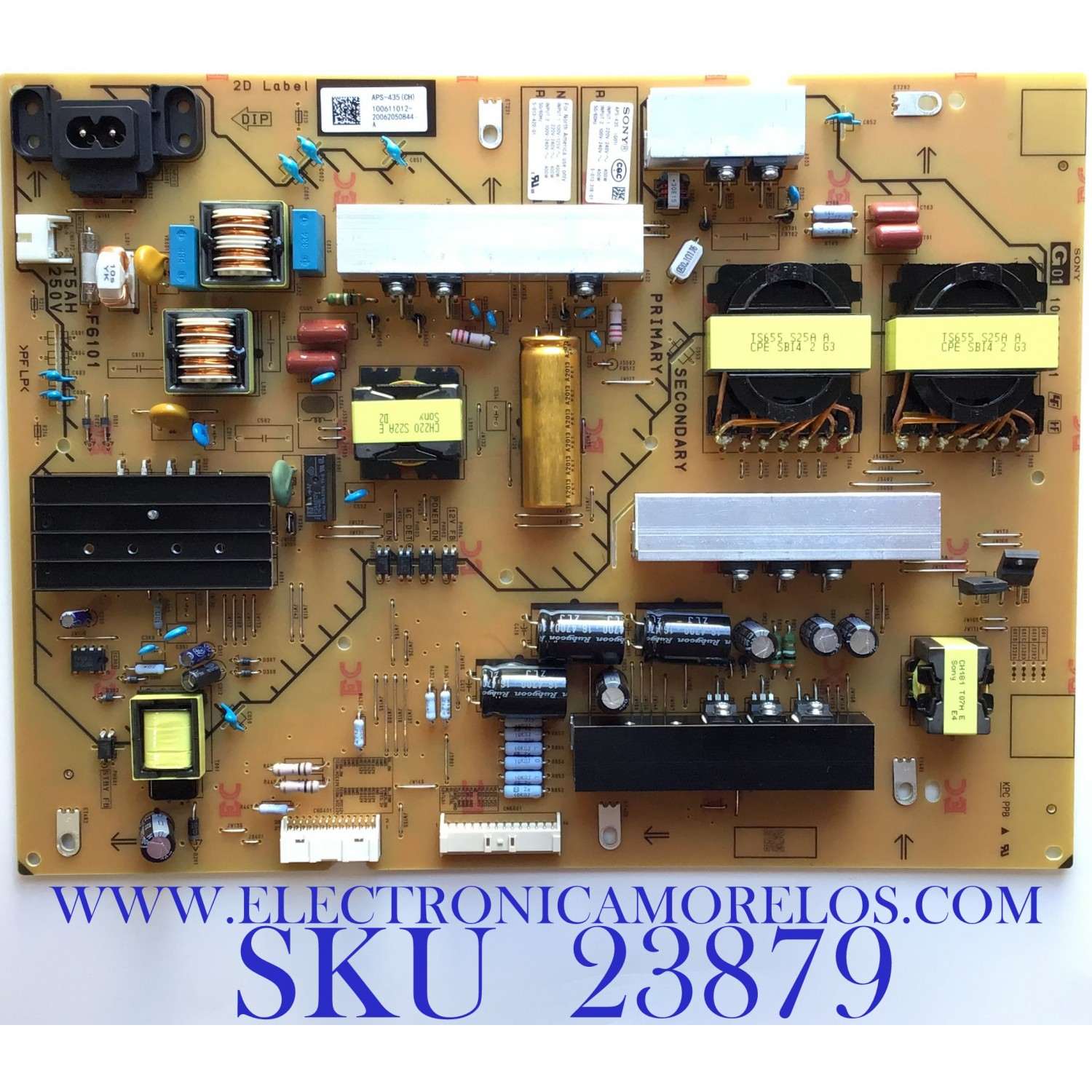 FUENTE DE PODER PARA TV SONY / NUMERO DE PARTE 1-006-110-12 / 100660311 / 100611012 / PANEL YDAF065DND01 / MODELO XBR-65X900H / XBR65X900H / XR-65X90J