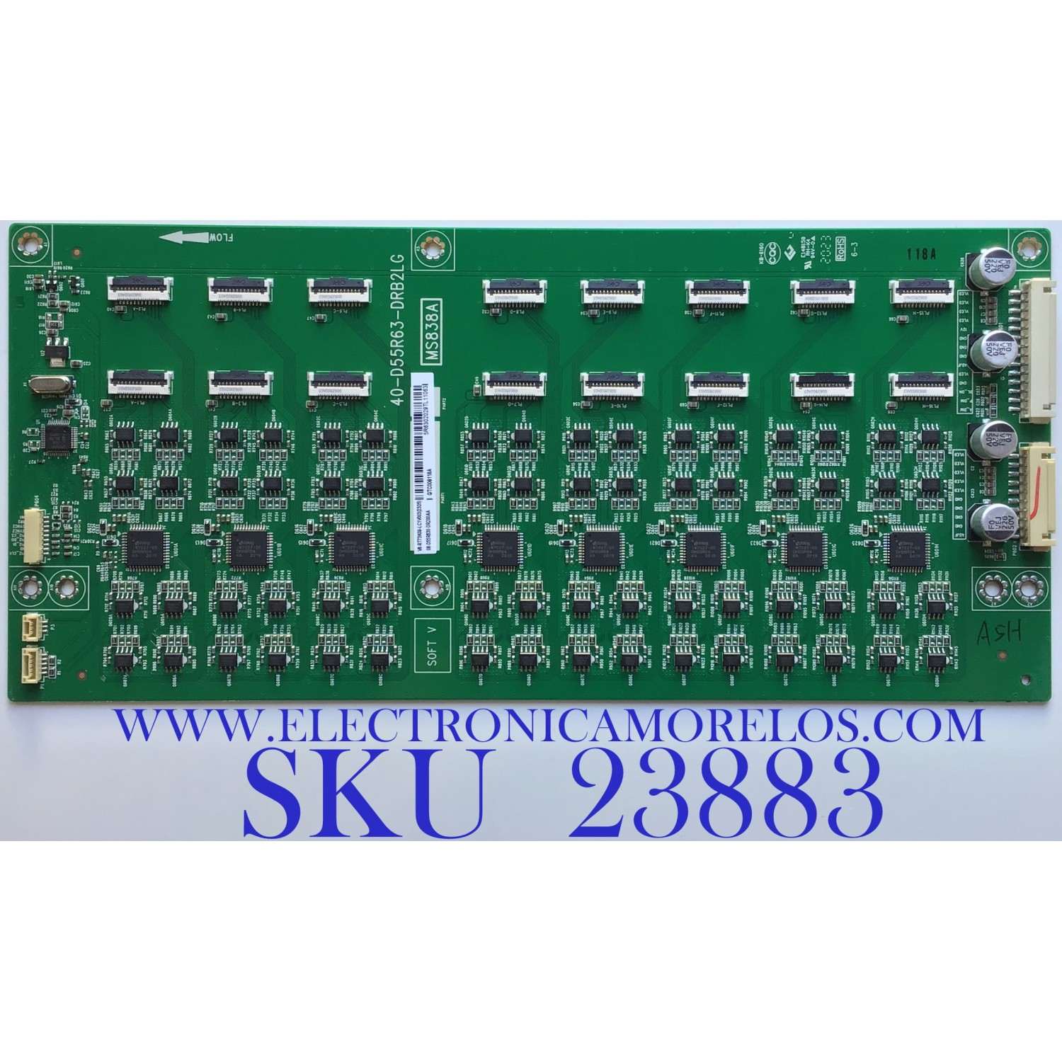 LED DRIVER PARA TV TCL / NUMERO DE PARTE 08-D55R630-DR200AA / 40-D55R63-DRB2LG / MS838A / V8-RT73K09 / 11602-500099 / V8-RT73K09-LC1V003 / V8-RT73K09-LC1V004 / PANEL LVU550NDHL / MODELO 55R635