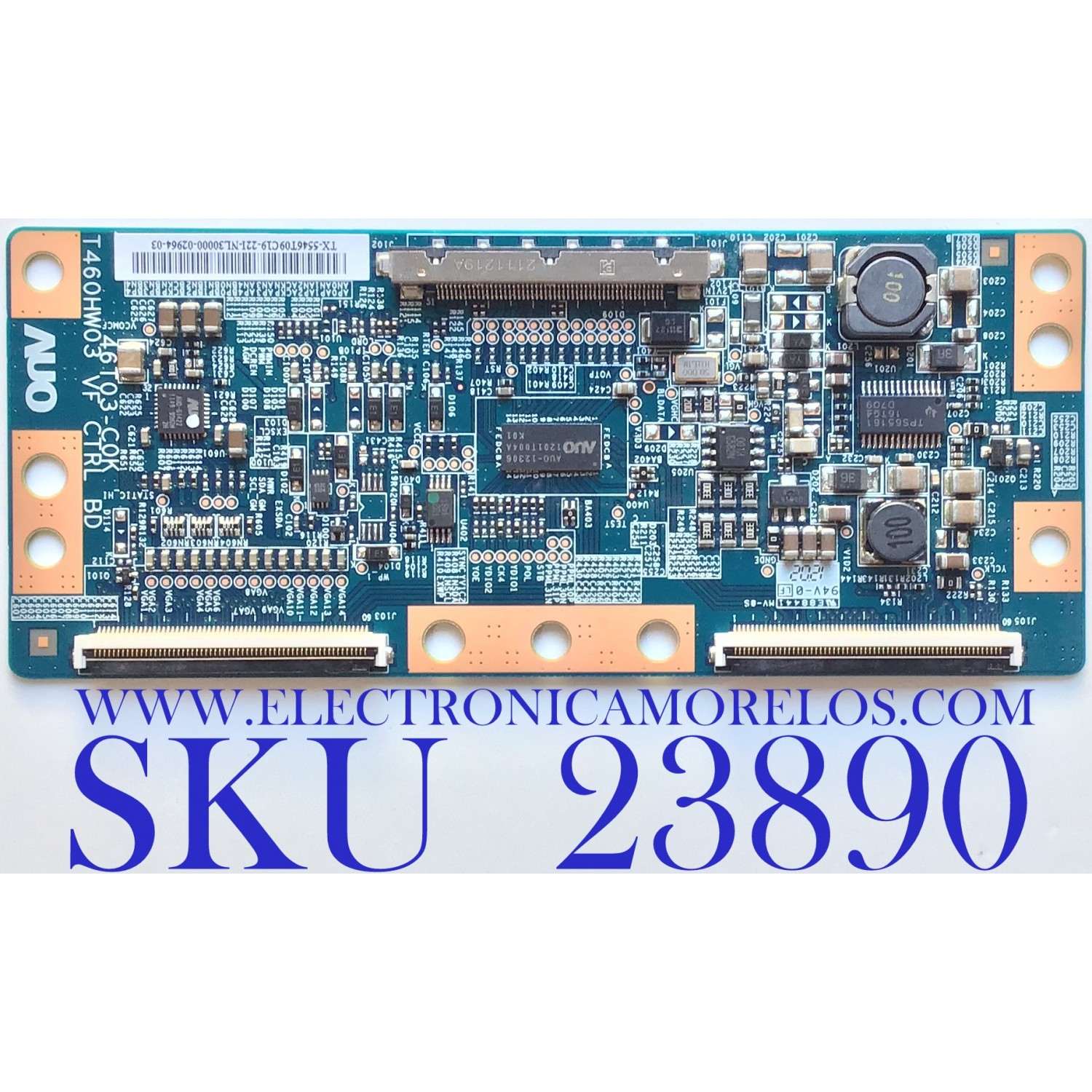 T-CON PARA TV SEIKI / NUMERO DE PARTE 55.46T09.C19 / T460HW03 VF  / 5546T09C19 / 46T03-COK / PANEL T460HW08 V.D / MODELO SE461TS