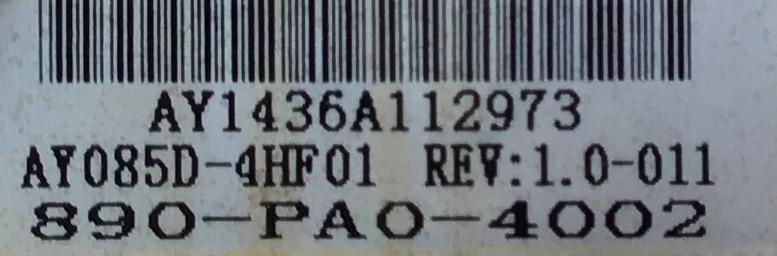 FUENTE DE PODER PARA TV SEIKI / NUMERO DE PARTE 890-PA0-4002 / AY085D-4HF01 / AY1436A112973 / PANEL T395HJ-PE1-DY3 VER.A3 / MODELO SE40FY19T - Imagen 2