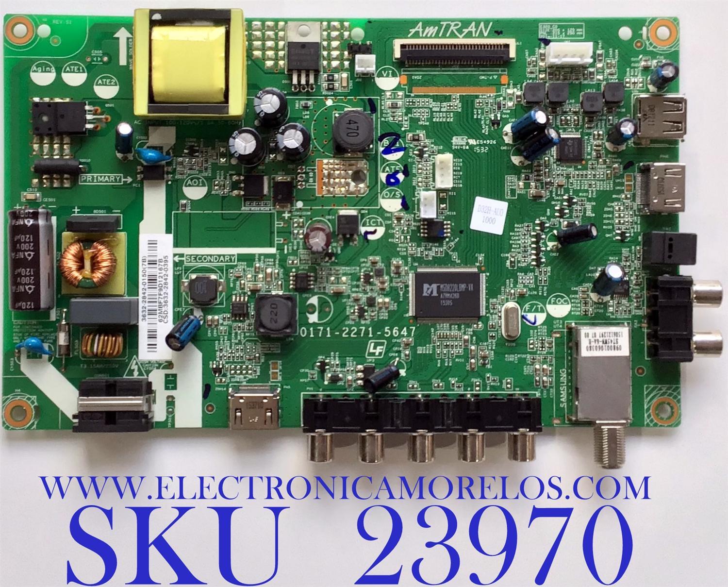 MAIN FUENTE PARA TV VIZIO / NUMERO DE PARTE  3632-2842-0150 / 0171-2271-5647 / 3632-2842-0395 / MODELO D32X-D1 LTTUKBS