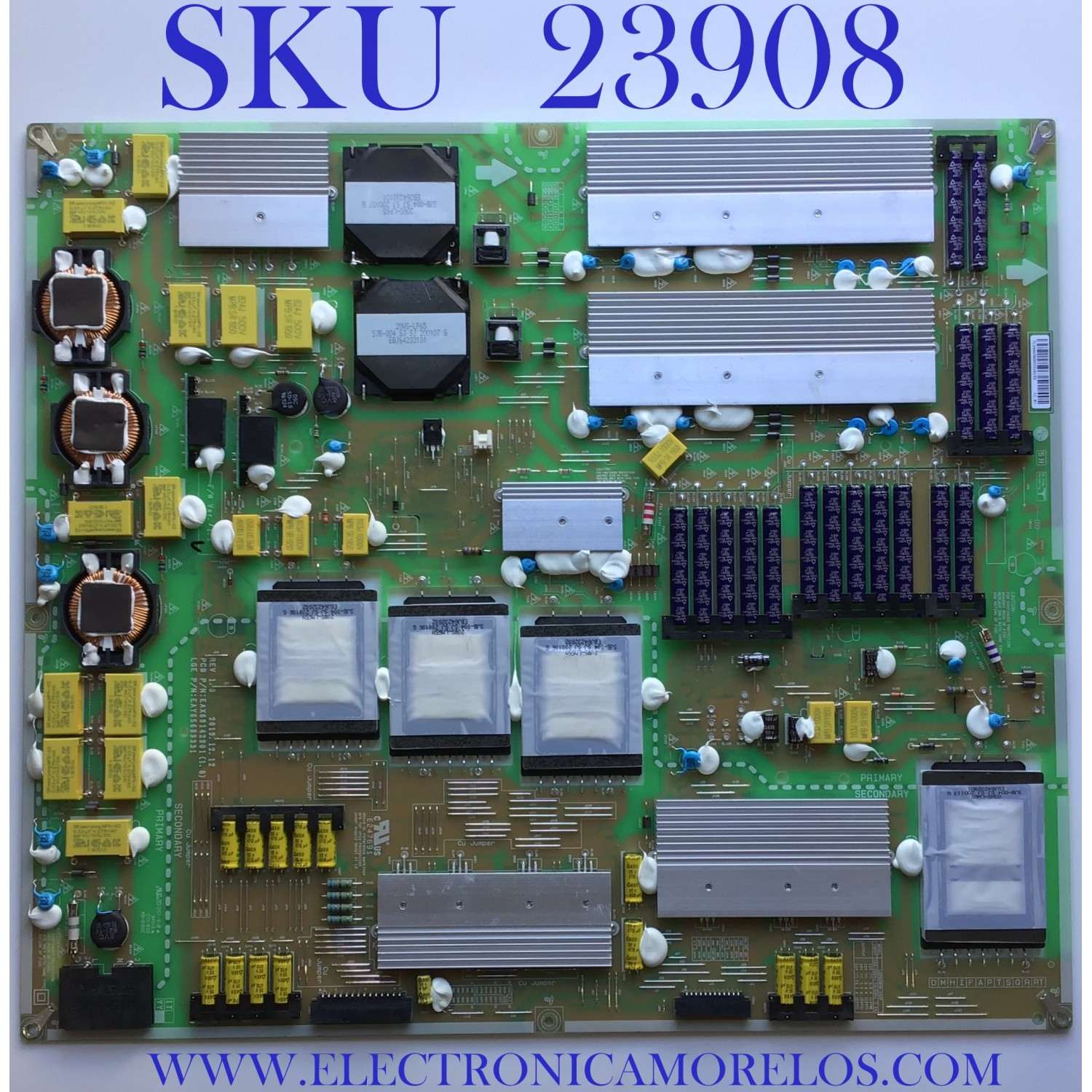 FUENTE DE PODER PARA TV LG OLED 4K SMART TV / NUMERO DE PARTE EAY65689331 / 65689331 / EAX69142901 / LGP65WSN-20OP / EAX69142901(1.8) / LGP65WSN-200P / E247691 / PANEL AC650AQL / AC650AQL WNA1_RS / MODELO OLED65GXPUA / OLED65GXPUA.DUSQLJR