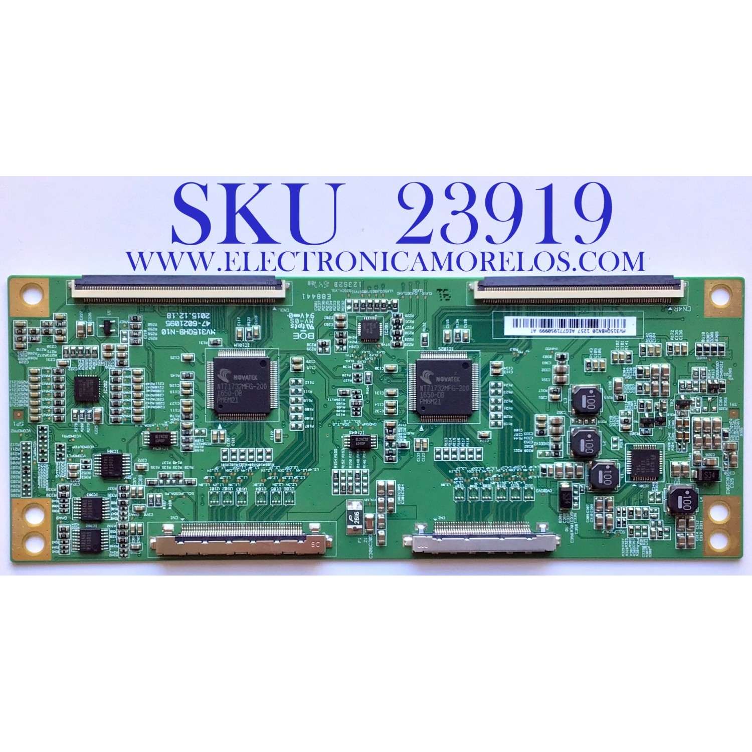 T-CON PARA MONITOR VIEWSONIC / NUMERO DE PARTE MV315QHBN10 / 47-6021095  / MV315QHB-N10 / PANEL TPT315B5-QHBN0.K REV:S5940E / MODELO VX3211-2K
