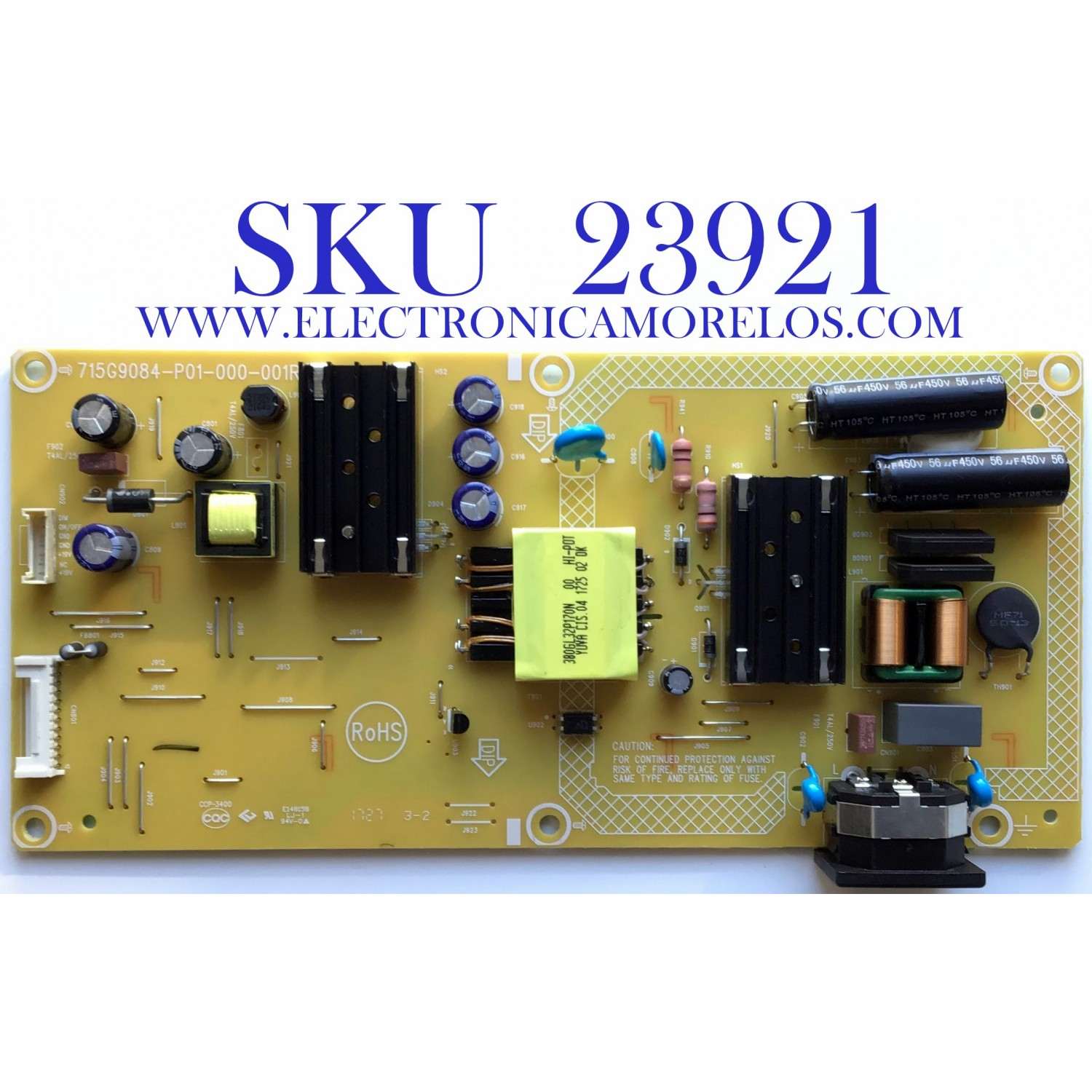 FUENTE DE PODER PARA MONITOR VIEWSONIC / NUMERO DE PARTE  HL482UQD2 / 715G9084-P01-000-001R / (Q)HL482UQD2 / PANEL TPT315B5-QHBN0.K REV:S5940E / MODELO VX3211-2K