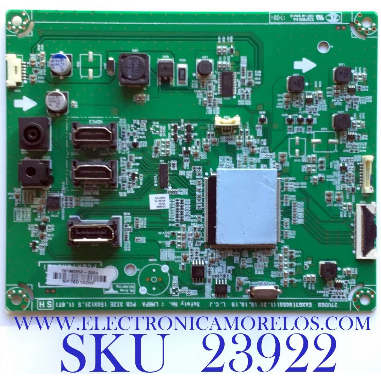 MAIN PARA MONITOR LG / NUMERO DE PARTE  EAX67190501 / EAX67190501 (1.2) / 761M035F-0004 / NP76D102HF / PANEL LM270WR3 (SS)(A1) / MODELO 27UD69P-WC.AUSHNPN