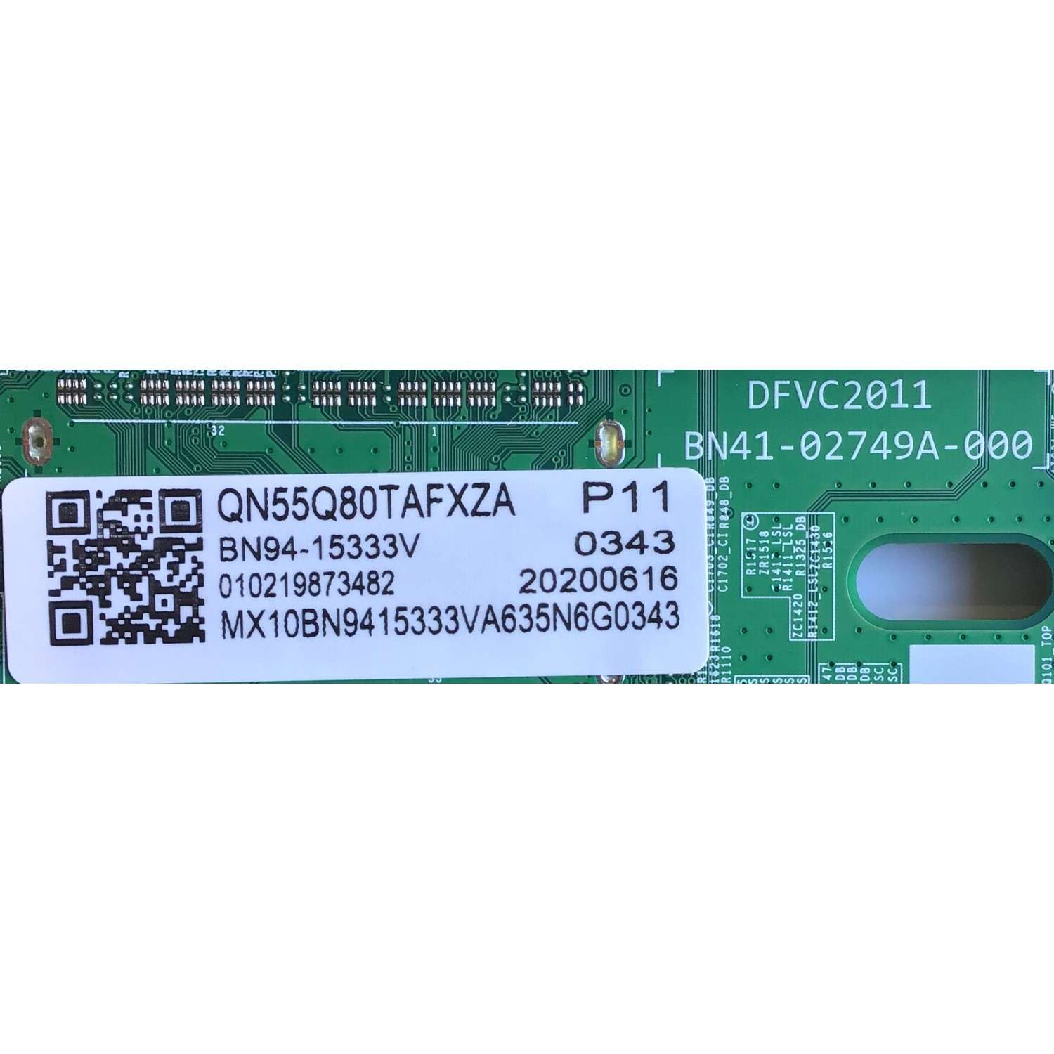 MAIN PARA SMART TV SAMSUNG QLED CON HDR RESOLUCION (3,840 x 2,160) / NUMERO DE PARTE  BN94-15333V / BN41-02749A / BN97-16592N / PANEL CY-TT055FMAV4H / MODELO QN55Q80TAFXZA AC02 - Imagen 3