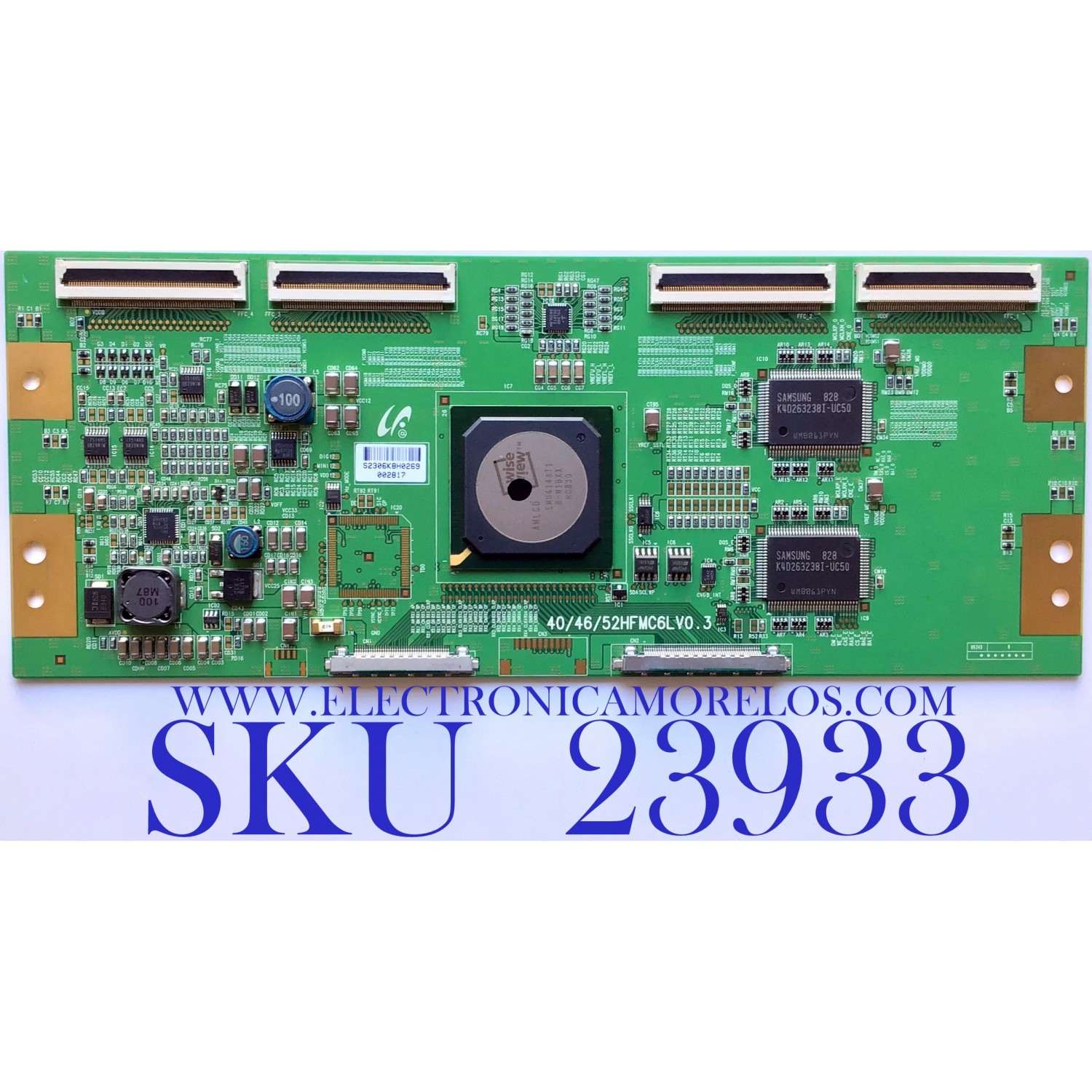 T-CON PARA TV TOSHIBA / NUMERO DE PARTE  LJ94-2306K / 40/46/52HFMC6LV0.3 / 75014323 / 2306K / PANEL LTA520HE15 / MODELO 52XV545U