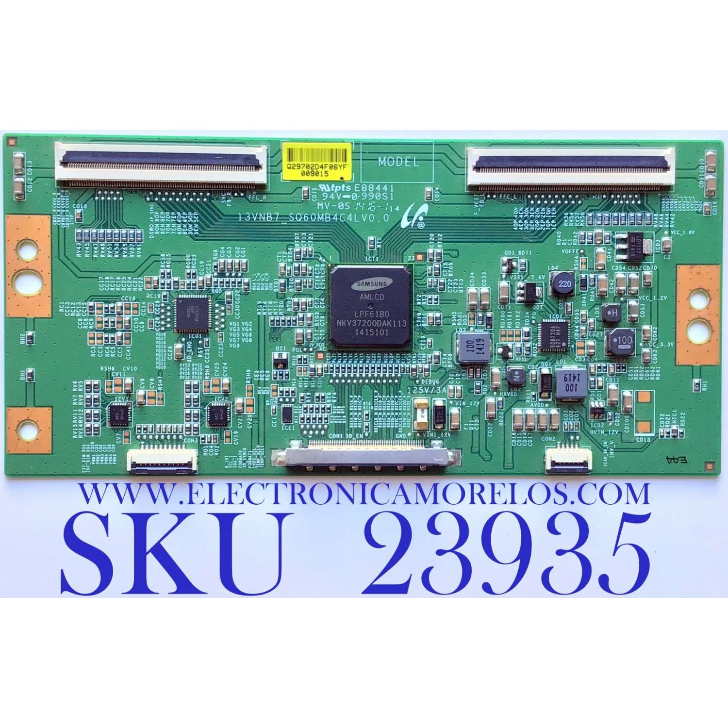 T-CON PARA TV SEIKI / NUMERO DE PARTE  LJ94-29702D / 13VNB7_SQ60MB4C4LV0.0 / 29702D / PANEL LSC480HJ05 / MODELO SE48FY25