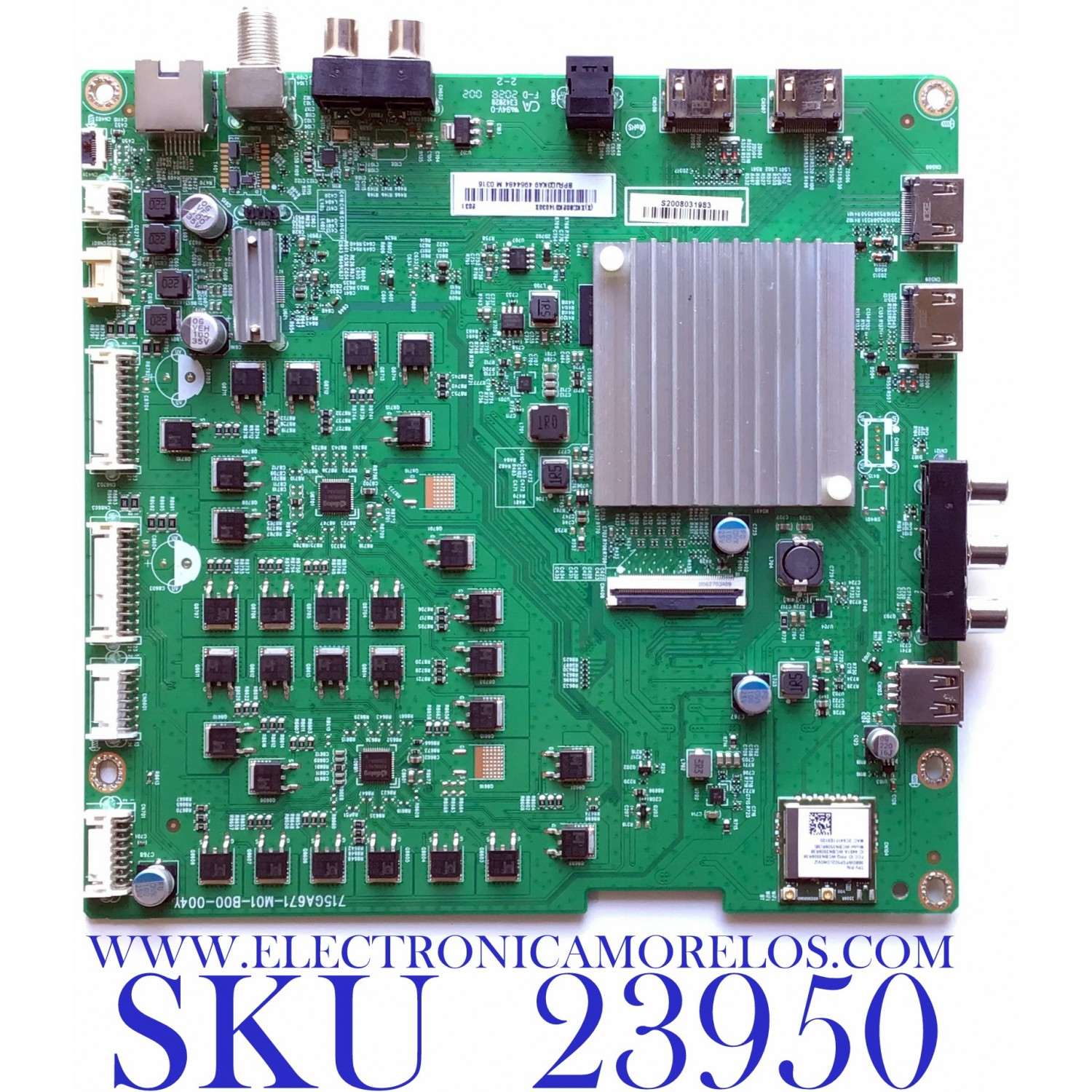 MAIN PARA TV VIZIO 4K SMART TV / NUM DE PARTE 756TXKCB02K014 / XKCB02K014 / 715GA671-M01-B00-004Y / (X)XKCB02K014030X / PANEL TPT650UA-QVN07.U / MODELOS M65Q7-H1 / M65Q7-H1 LTMWZYKW / M65Q7-H1 LTCWZYKW / M656-G4 / M65Q7-H1