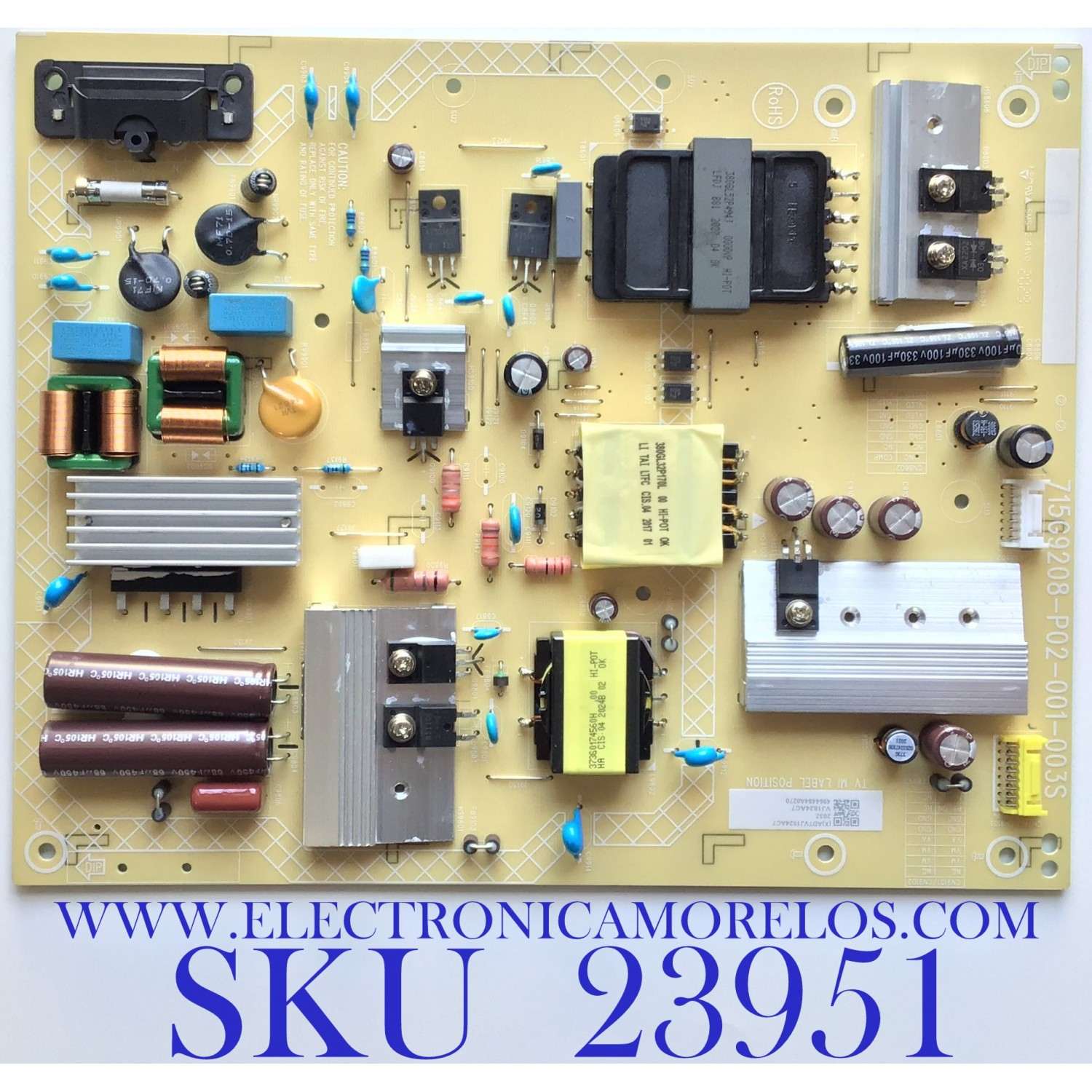 FUENTE DE PODER PARA TV VIZIO / NUMERO DE PARTE ADTVJ1824AC7 / 715G9208-P02-001-003S / (X)ADTVJ1824AC7 / PANEL´S TPT650UA-QVN07.U REV:S900F / TPT650UA.QVN07.U REV:S900G / MODELOS M65Q7-H1 / M65Q7-H1 LTMWZYKW / M65Q7-H1 LTCWZYKW / M656-G4