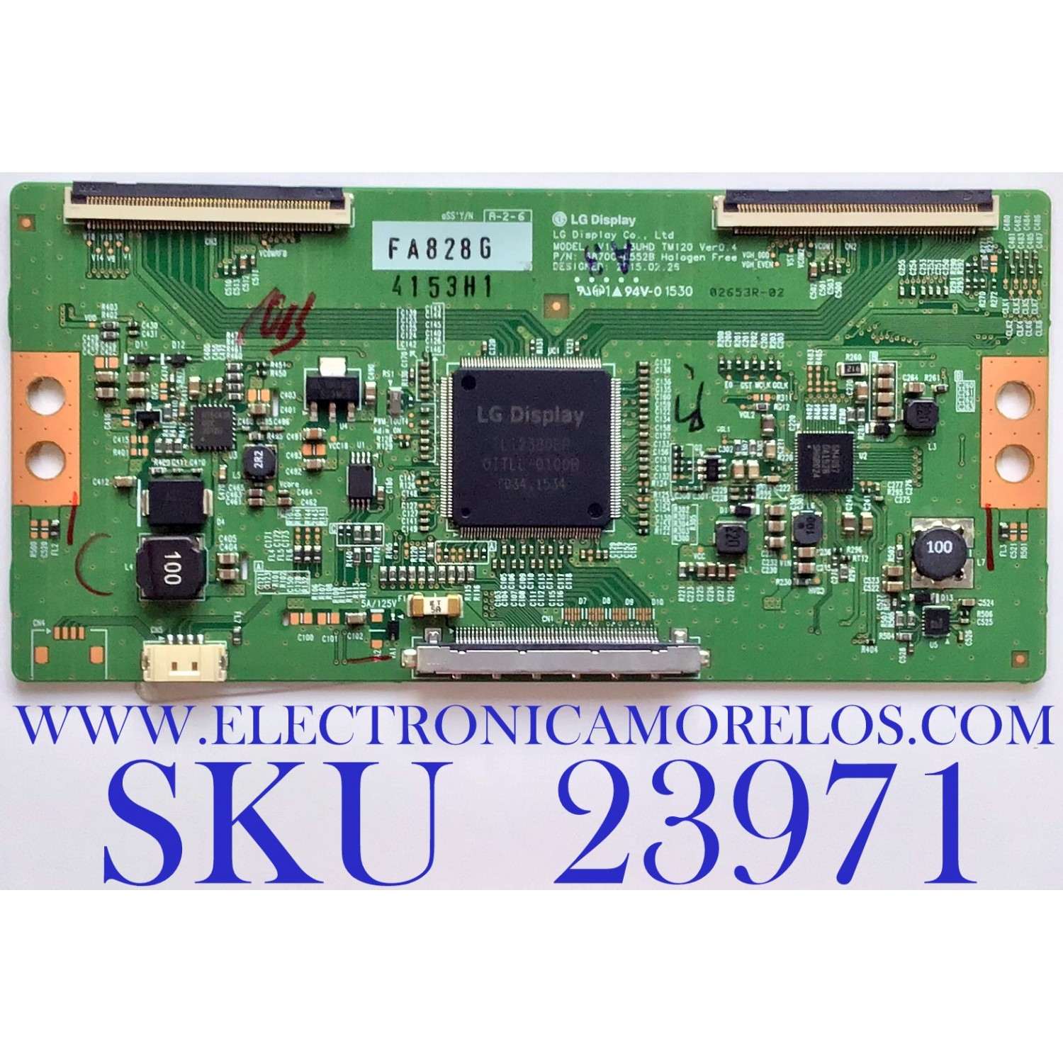 T-CON PARA TV LG / NUMERO DE PARTE  6871L-4153H / 6870C-0552B / 4153H / PANEL LC430EGE (FH)(M1) / MODELO 43UF6430-UB.BUSYLJR