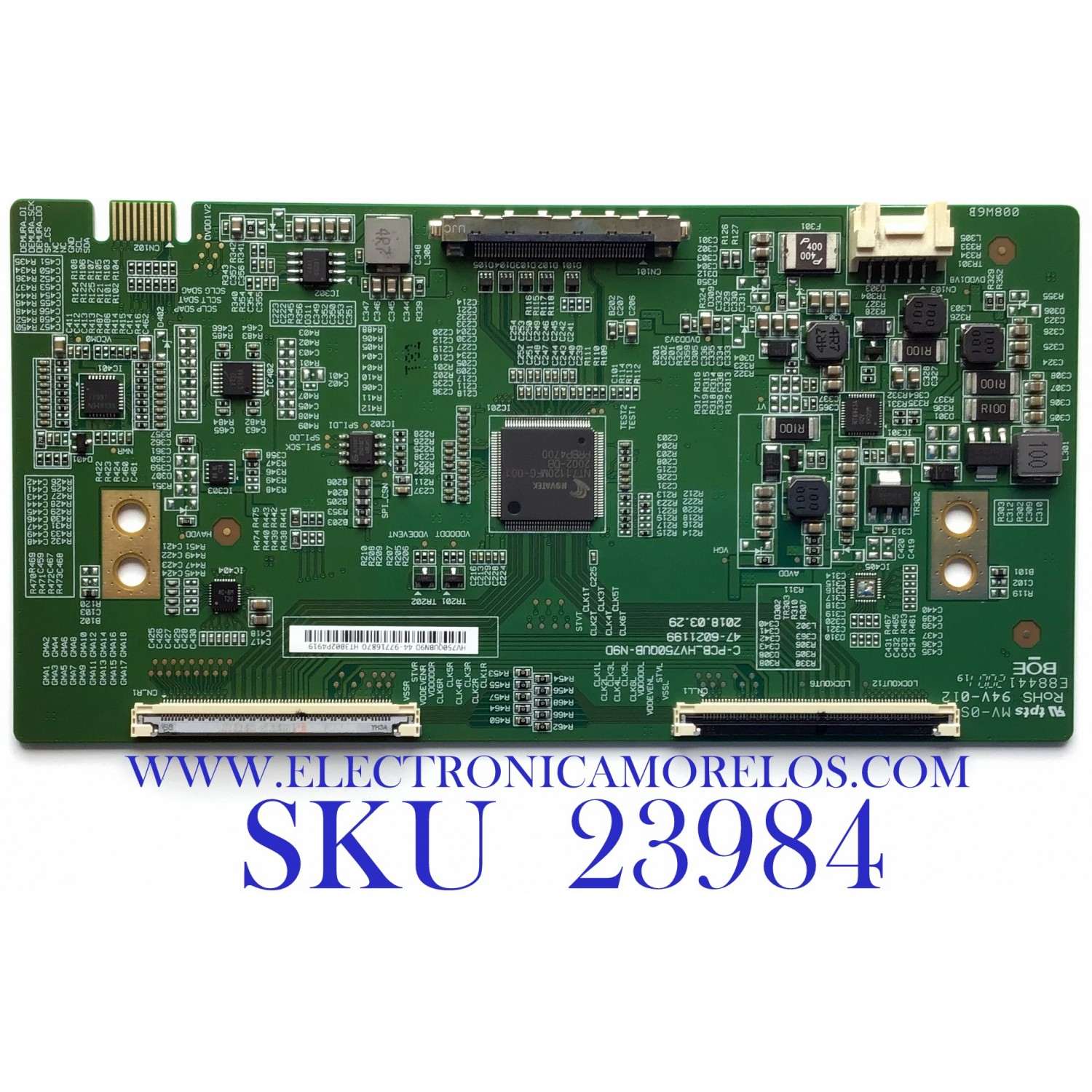 T-CON PARA TV LG / NUMERO DE PARTE  44-9771687O / 47-6021199 / C-PCB_HV750QUB-N9D / PANEL NC750DQE-ABGR3 / MODELO 75UM6970PUB.BUSGLKR