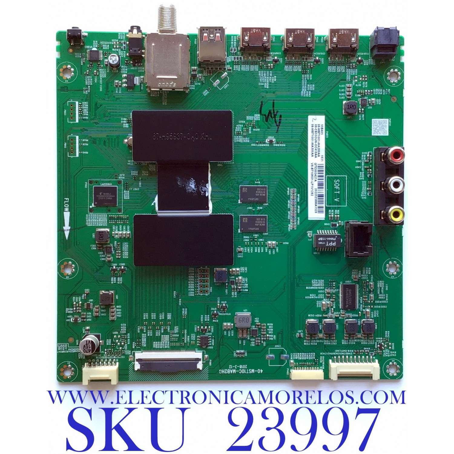 MAIN PARA TV TCL·ROKU 4K UHD HDR SMART TV  / NUMERO DE PARTE 08-CS55CUN-OC416AA / 40-MST10C-MAB2HG / 08-MST1001-MA200AA / V8-ST10K01-LF1V1282 / 08-MST1001-MA300AA / PANEL LVU550ND1L CD9W26 / DISPLAY ST5461D07-1 / MODELOS 55S405 / 55S403