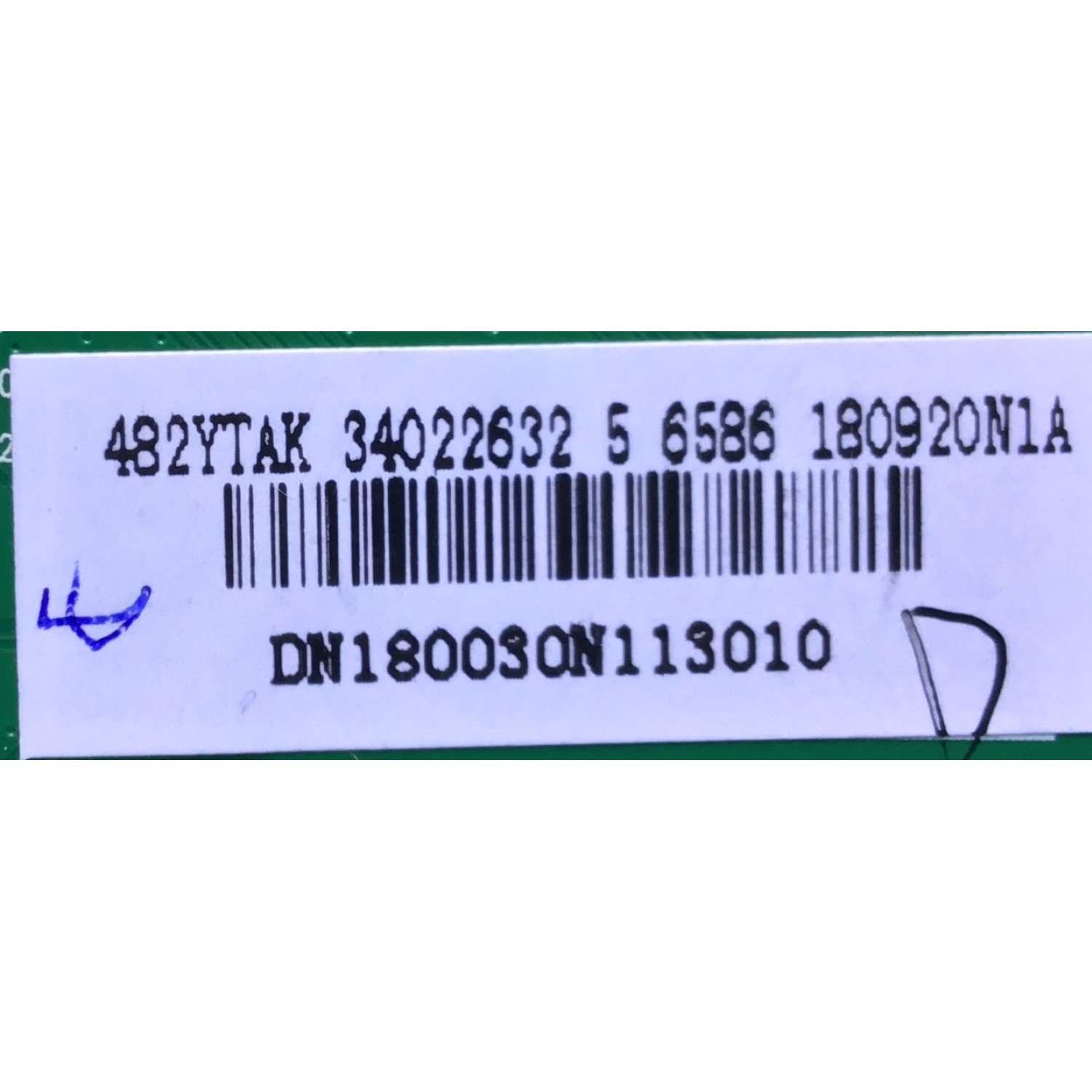 MAIN PARA SMART TV ELEMENT 4K·UHD RESOLUCION (3840x2160p) / NUMERO DE PARTE 34022632 / 35022747 / 482YTAK / 180820N1A / DN180030N11301 / PANEL LSC550FN11 / MODELO E4SW5518 - Imagen 2