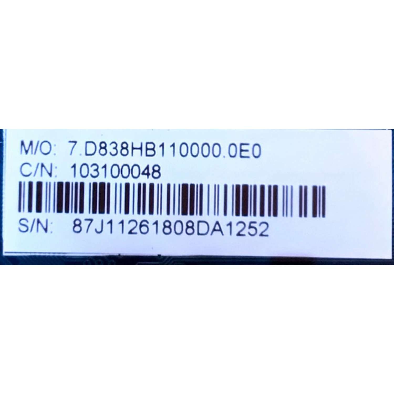 MAIN PARA TV ELEMENT / NUMERO DE PARTE 103100048 / CV838H-B / CV838H_B_11_170818 / 7.D838HB110000.0E0 / E18122-1-SY / H2E03104A0 / E254667 / E18112-SY / PANEL´S ST5461D07-1-XR-2 / LC546PU2L02 / MODELO E4STA5517 - Imagen 4
