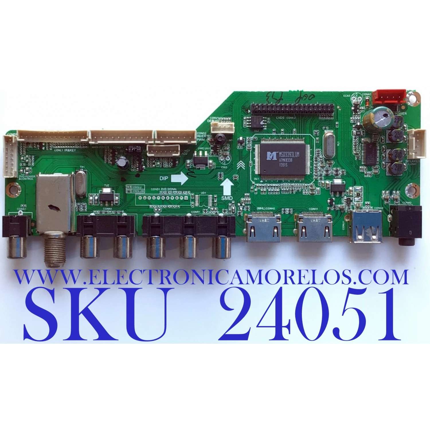 MAIN PARA TV RCA / NUMERO DE PARTE  40RE01M3393LNA5-B1 / LD.M3393.B / 20131230203248 / MK-RE01-140102-ZQ009 / PANEL LSC400HM06 / MODELO LED40C45RQ