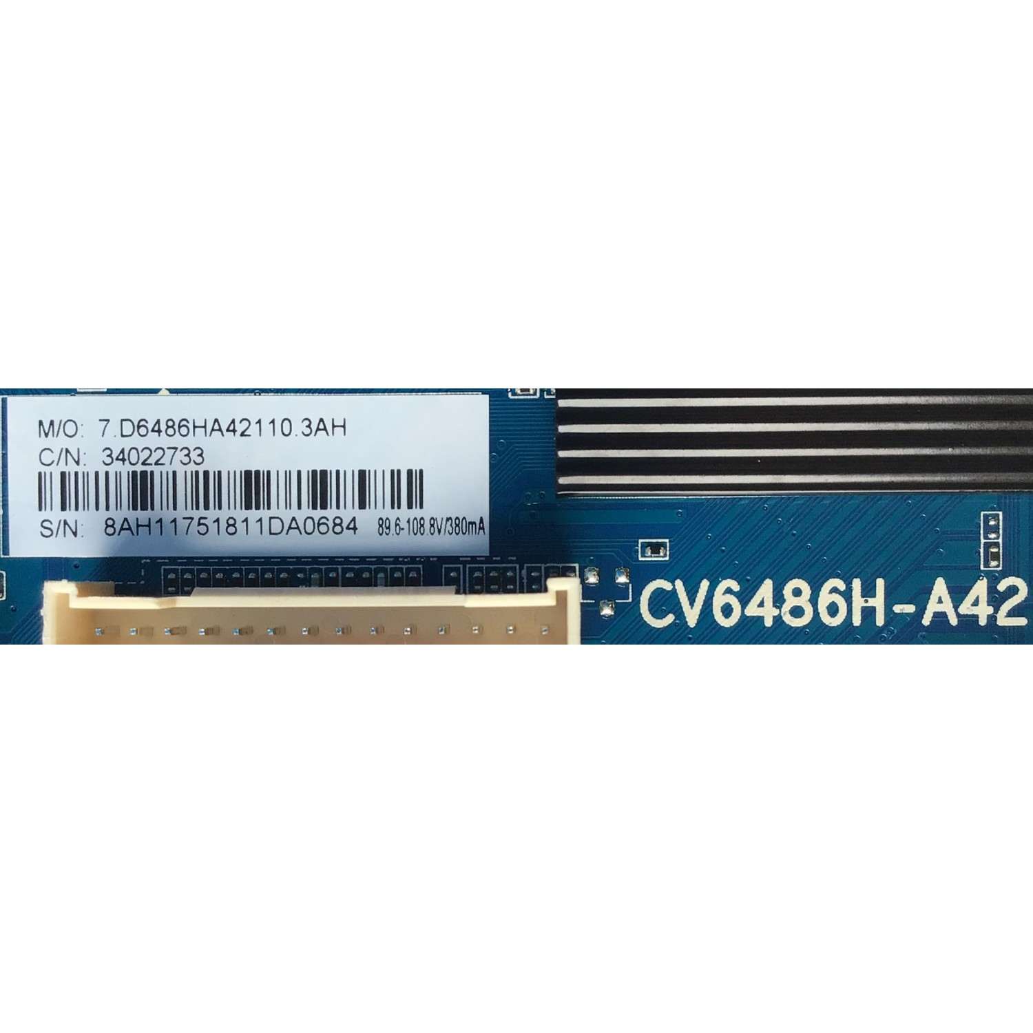 MAIN FUENTE PARA TV ELEMENT / NUMERO DE PARTE  34022733 / CV6486H-A42 / 7.D6486HA42110.3AH / 8AH11751811DA0684 / 20181024202659 / PANEL 72000484YTAK / MODELO E2SW5018 - Imagen 3