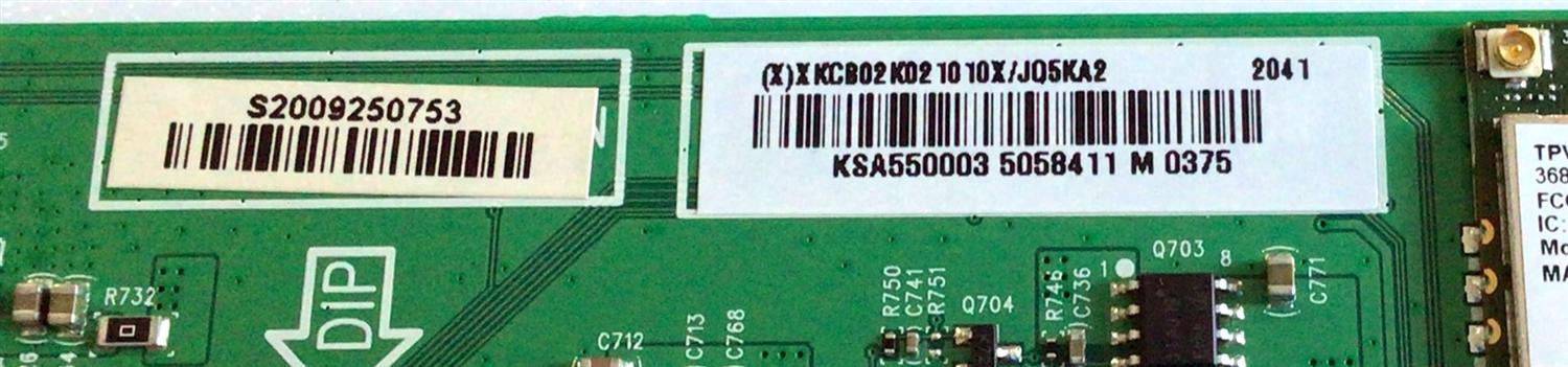 MAIN PARA TV VIZIO OLED 4K·UHD·HDR SMART TV / NUMERO DE PARTE XKCB02K021 / 715GA847-M01-B00-005Y / 715GA847-M0D-B00-005Y / (X)XKCB02K021010X / PANEL LE550AQD (EN)(A2) / MODELO OLED55-H1 / OLED55-H1 OTYPZRKW - Imagen 3