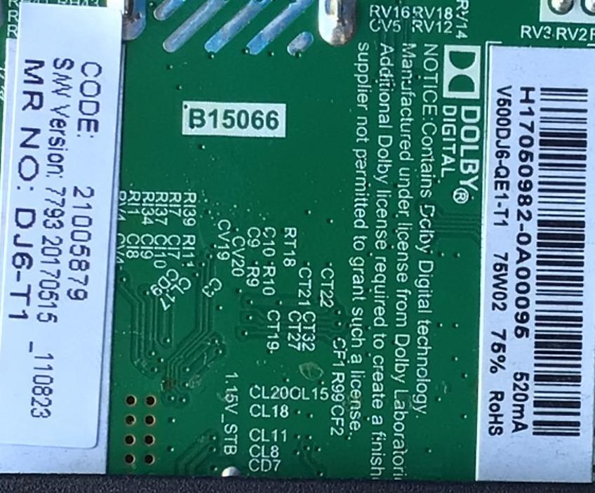 MAIN FUENTE (COMBO) PARA TV ELEMENT / NUMERO DE PARTE H17050982 / 21005879 / V500DJ6-QE1-T1 / E17011-KK-3 / PANEL MD5005YTIF / MODELO ELFW5017 R712RRR - Imagen 2
