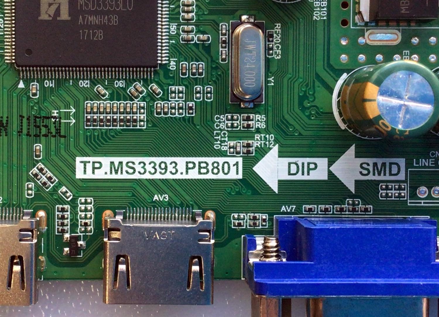 MAIN FUENTE PARA TV ELEMENT / NUMERO DE PARTE  K17041553 / TP.MS3393.PB801 / 21005880 / K1704155-0A00190 / 20170515_105038 / DJ6-N1  / PANEL MD5006YTIF / MODELO ELFW5017 - Imagen 3