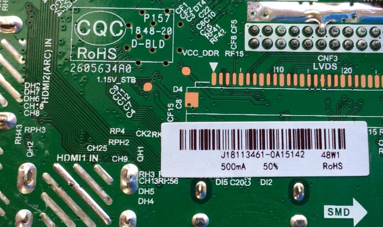 MAIN FUENTE (COMBO) PARA TV ELEMENT / NUMERO DE PARTE J18113461 / TP.MS3553.PB819 / 2605634A0 / PANEL C320X18-E8C-H / MODELO ELEFW328 - Imagen 3
