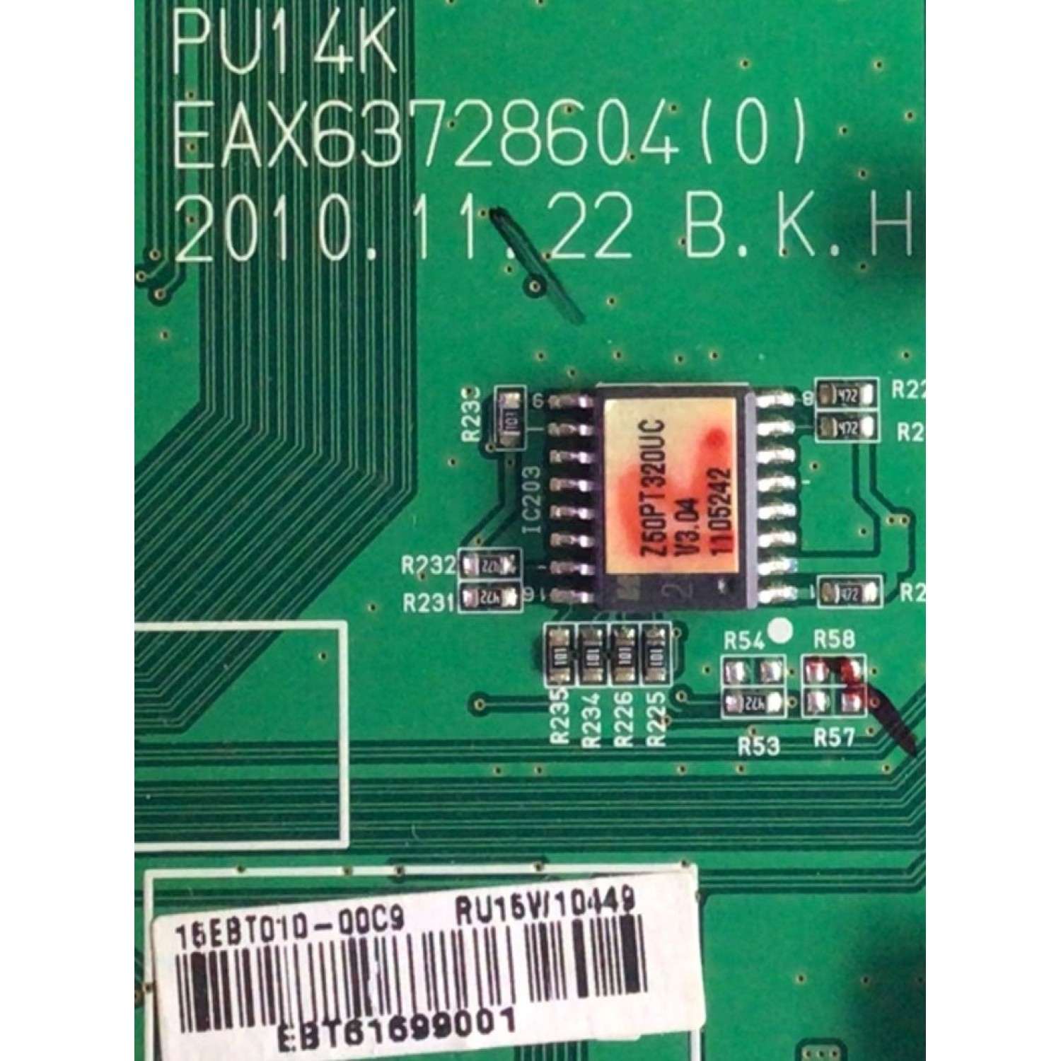 MAIN PARA TV ZENITH / NUMERO DE PARTE EBR68293441 / EBT61699001 / EAX63728604 / PANEL PDP50T30010 / MODELOS Z50PT320-UC / Z50PT320-UC.AUSAZUR / 50PT350-UD - Imagen 2