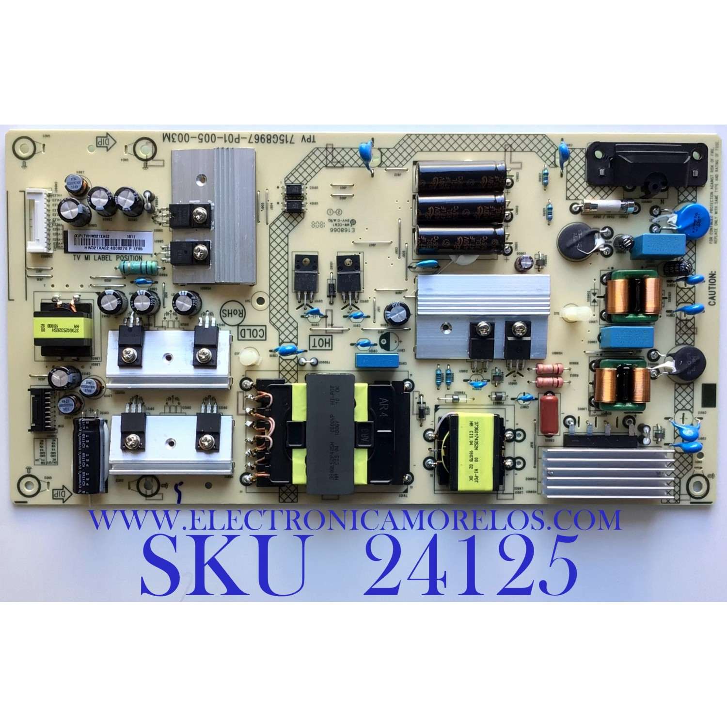 FUENTE DE PODER PARA TV ELEMENT / NUMERO DE PARTE PLTVHW321XAE2 / 715G8967-P01-005-003M / HW321XAE2 / PANEL TPT550F2-PU2L01.Q REV:S01G / MODELOS E4SW5518RKU C8D0U / E4SW5518RKU D8D0U