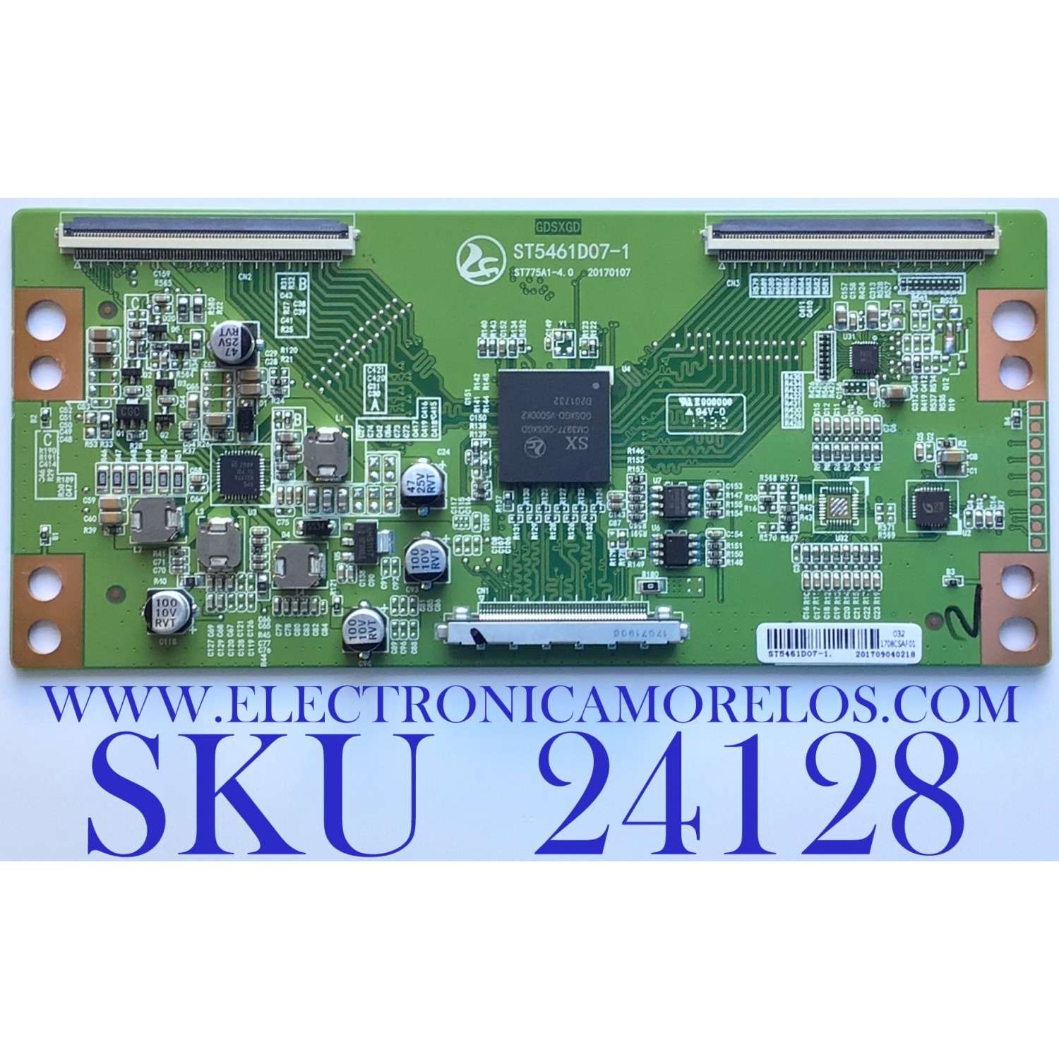 T-CON PARA TV ELEMENT / NUMERO DE PARTE ST5461D07-1 / 1708CSAF01 / ST5461D07-1. / ST775A1-4. 0 / ST775A1-4 / 02650100010002 / PANEL MD5541YTCF / MODELO ELEFW5517 J7M0M