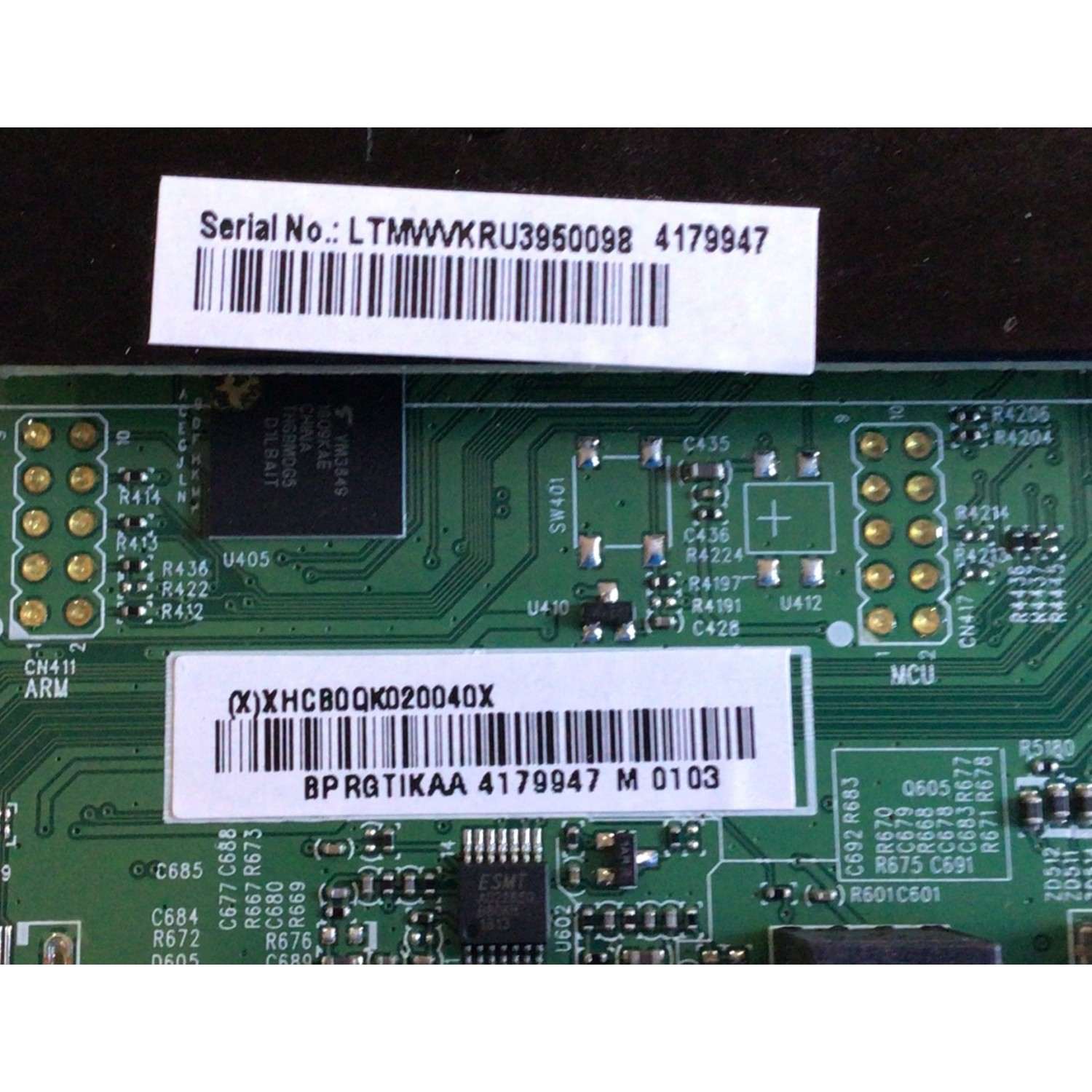 MAIN PARA TV VIZIO / NUMERO DE PARTE 756TXHCB0QK020 / XHCB0QK020 / 715G8547-M01-B00-005T / PANEL TPT650UA-QVN06.U REV:S300E / MODELO E65-E1 LTMWVKRT - Imagen 2