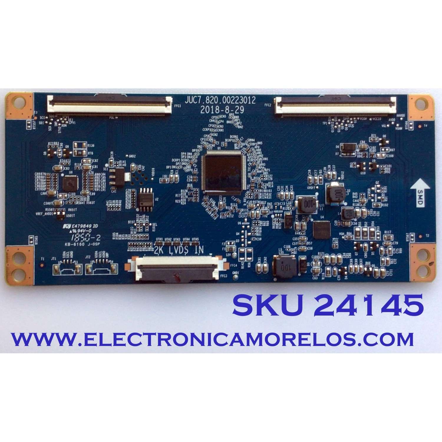 T-CON PARA TV ELEMENT / NUMERO DE PARTE 919L8D7T / JUC7.820.00223012 / PANEL C500F18-E61-P / MODELO E2S5018