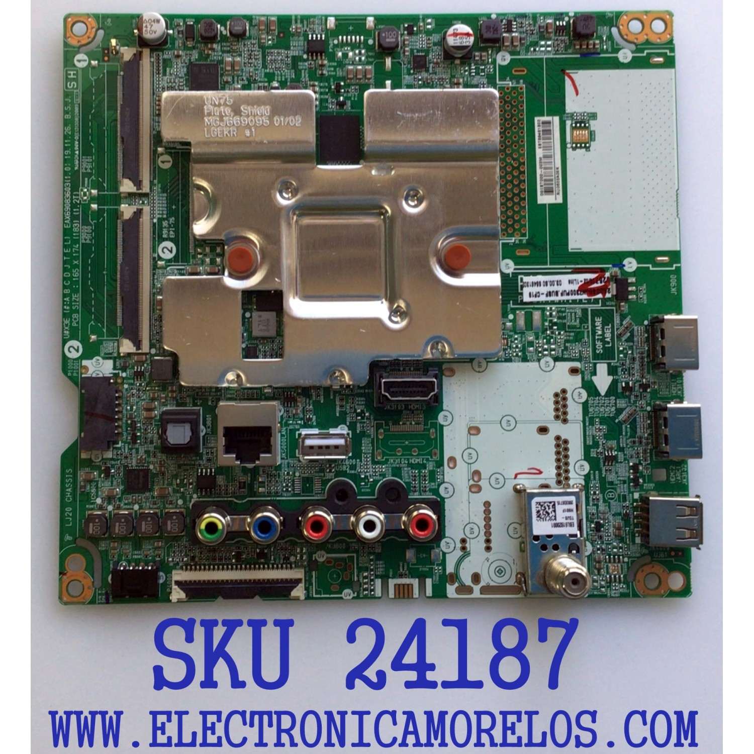 MAIN PARA TV LG 4K·UHD·HDR SMART TV / NUMERO DE PARTE EBT66461302 / EAX69083603 / EAX69083603(1.0) / DISPLAY HV650QUB-N9E / PANEL NC650DQG-ABHX5 / MODELO 65UN7300PUF / 65UN7300PUF.BUSFLKR