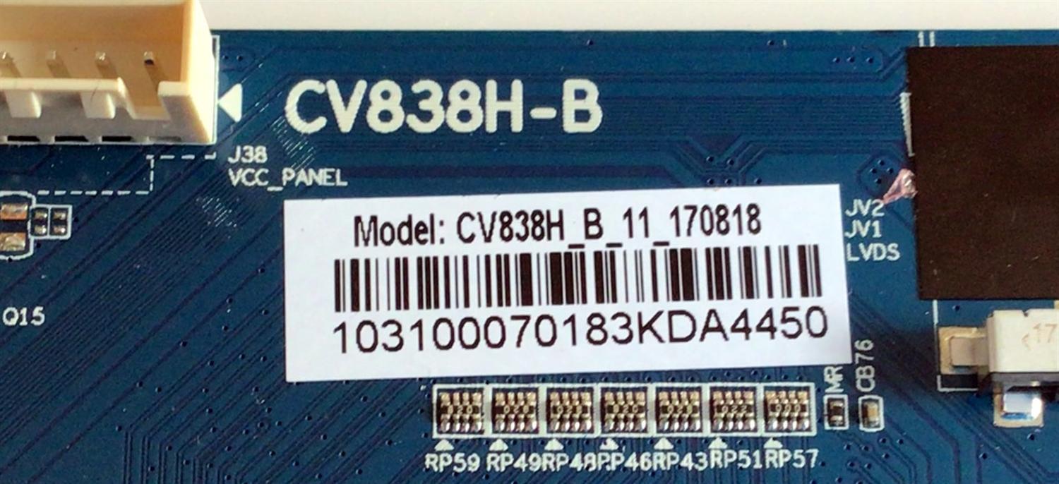 MAIN PARA TV ELEMENT / NUMERO DE PARTE E18035-SY / 103100070 / CV838H-B / 7.D838HB110000.0D0 / 82J0152 / PANEL T500-TAU-DLED / MODELO E2SW5018 - Imagen 2