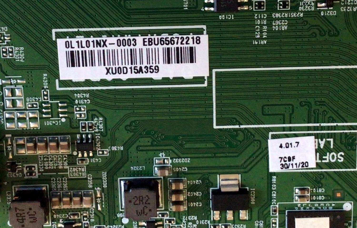 MAIN PARA TV LG / NUMERO DE PARTE EBU65672218 / EAX68209006 / EAX68209004 / PANEL NC430DUE-ABFXD / MODELOS 43LM5700PUA / 43LM5700PUA.BUSGLJM / 43LM5700PUA.BUSFLJM - Imagen 3