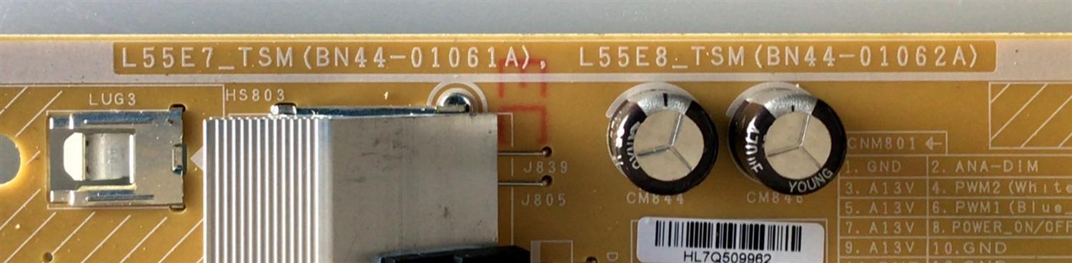 FUENTE DE PODER PARA TV SAMSUNG / NUMERO DE PARTE BN44-01061A / BN4401061A / ST55F171D1/WVD / L55E7_TSM / ST55F171D1 / PANEL CY-NT055HGAV1H / MODELO UN55TU850DFXZA AC01 - Imagen 2