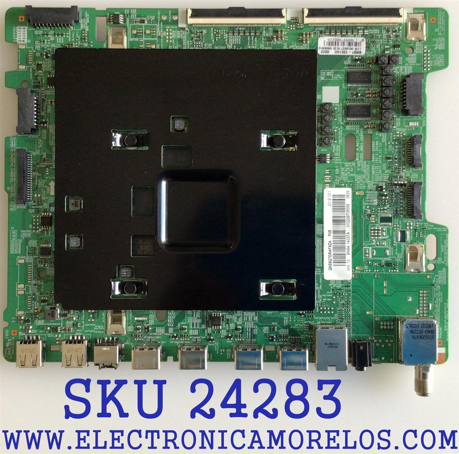 MAIN PARA TV SAMSUNG NUMERO DE PARTE BN94-14037A / BN41-02695A / BN97-15514D / PANEL CY-TR055FLLV3H / DISPLAY BN96-48139A / BN9648139A / MODELO QN55Q7DRAFXZA FA01