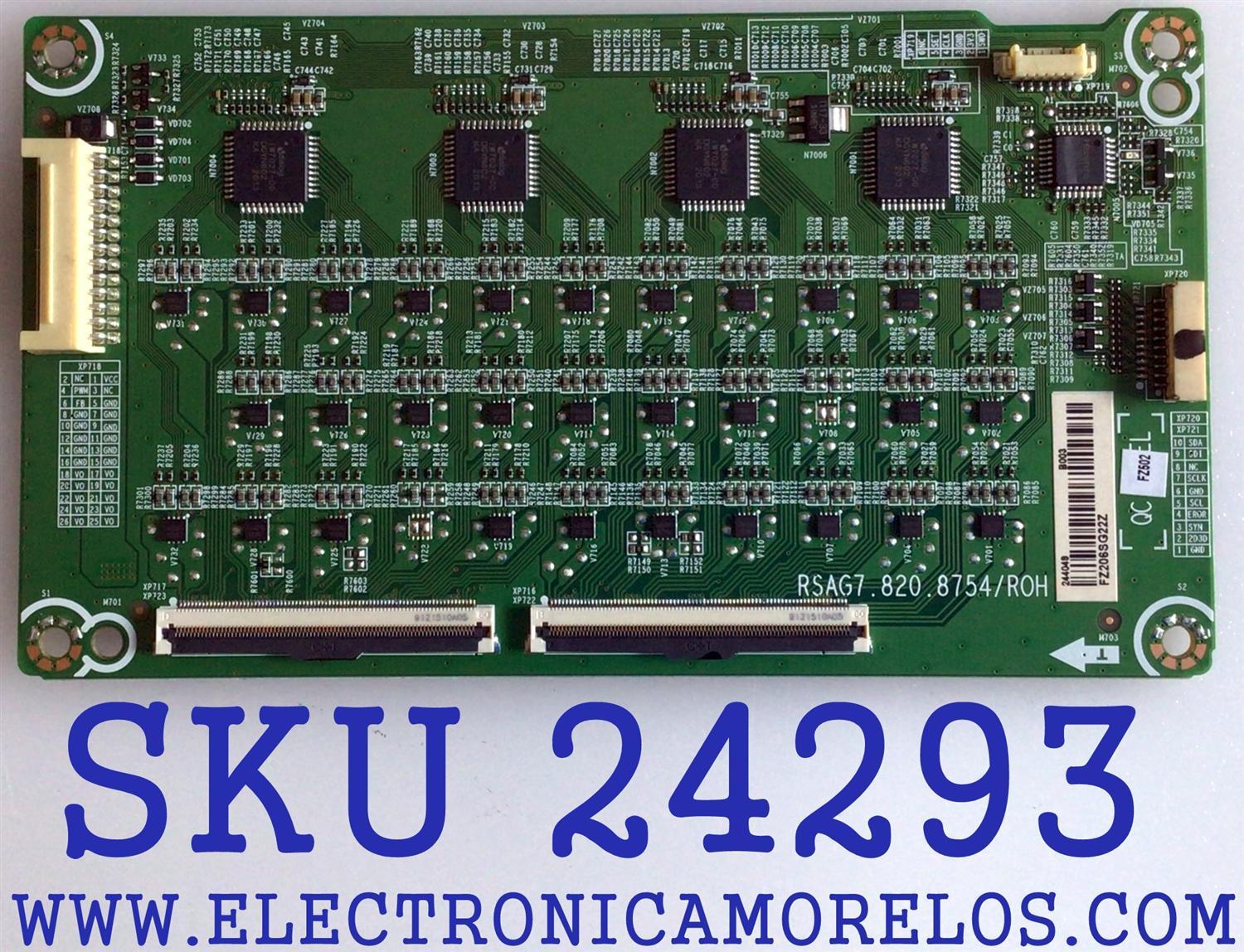LED DRIVER PARA TV HISENSE / NUMERO DE PARTE 244049 / RSAG7.820.8754/ROH / E303981 / PANEL HD650V3U52-TDL3 / DISPLAY T650QVN07.5 / MODELOS 65R8F5 / 65R8F / 65H8F