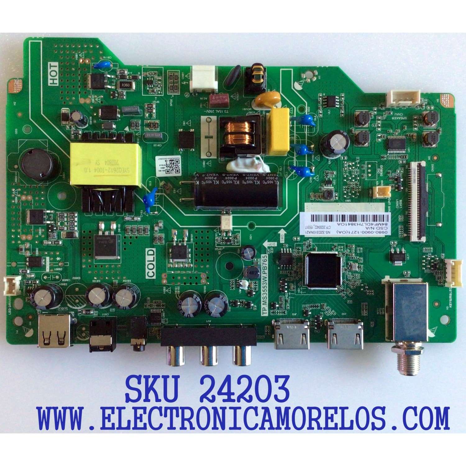 MAIN FUENTE (COMBO) PARA TV INSIGNIA / NUMERO DE PARTE 0980-0900-1271 / TP.MS3553W.PB765 / N20062655 / 20200422 / 155317 / 84MF4DL7 / 20200422_155317 / PANEL HV320WHB-F55 / DISPLAY HV320WHB-F55 / MODELO NS-32D310NA21