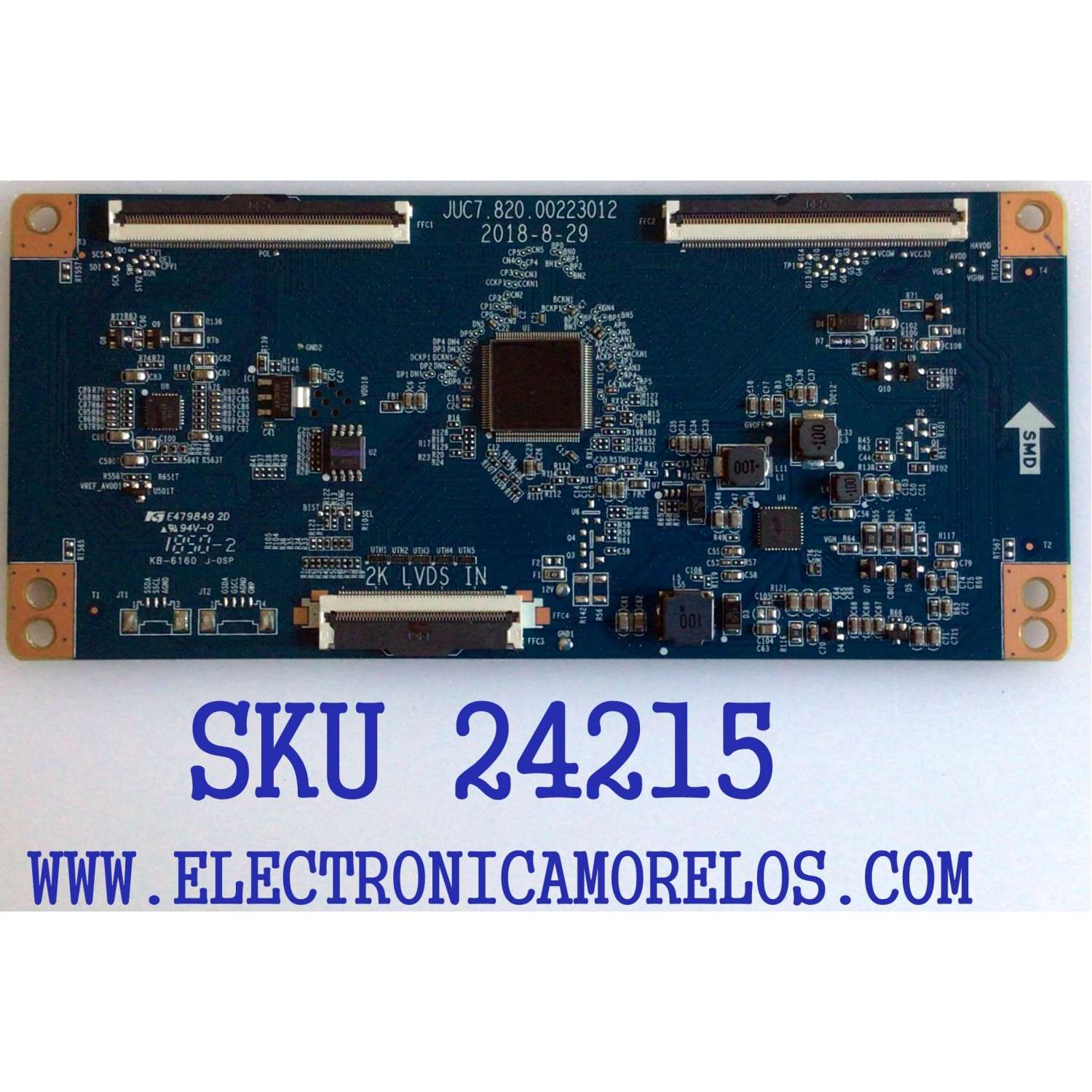 T-CON PARA TV ELEMENT / NUMERO DE PARTE  919B8D / JUC7.820.0223012 / PANEL C500F18-E61-P / MODELO E2SW5018