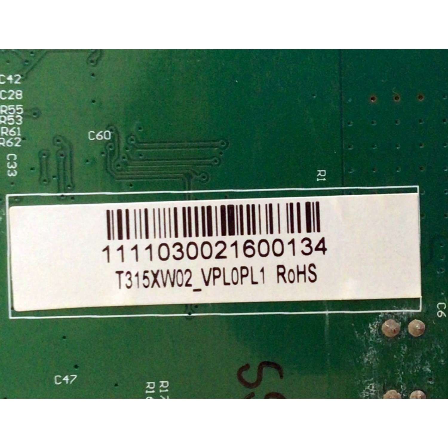 MAIN PARA TV SDE / NUMERO DE PARTE 11110300216 / T.RSC8.1B 10516 / T315XW02_VPL0PL1 / 10516 / PANEL T315XW02 V.P / MODELO HD3200A - Imagen 2