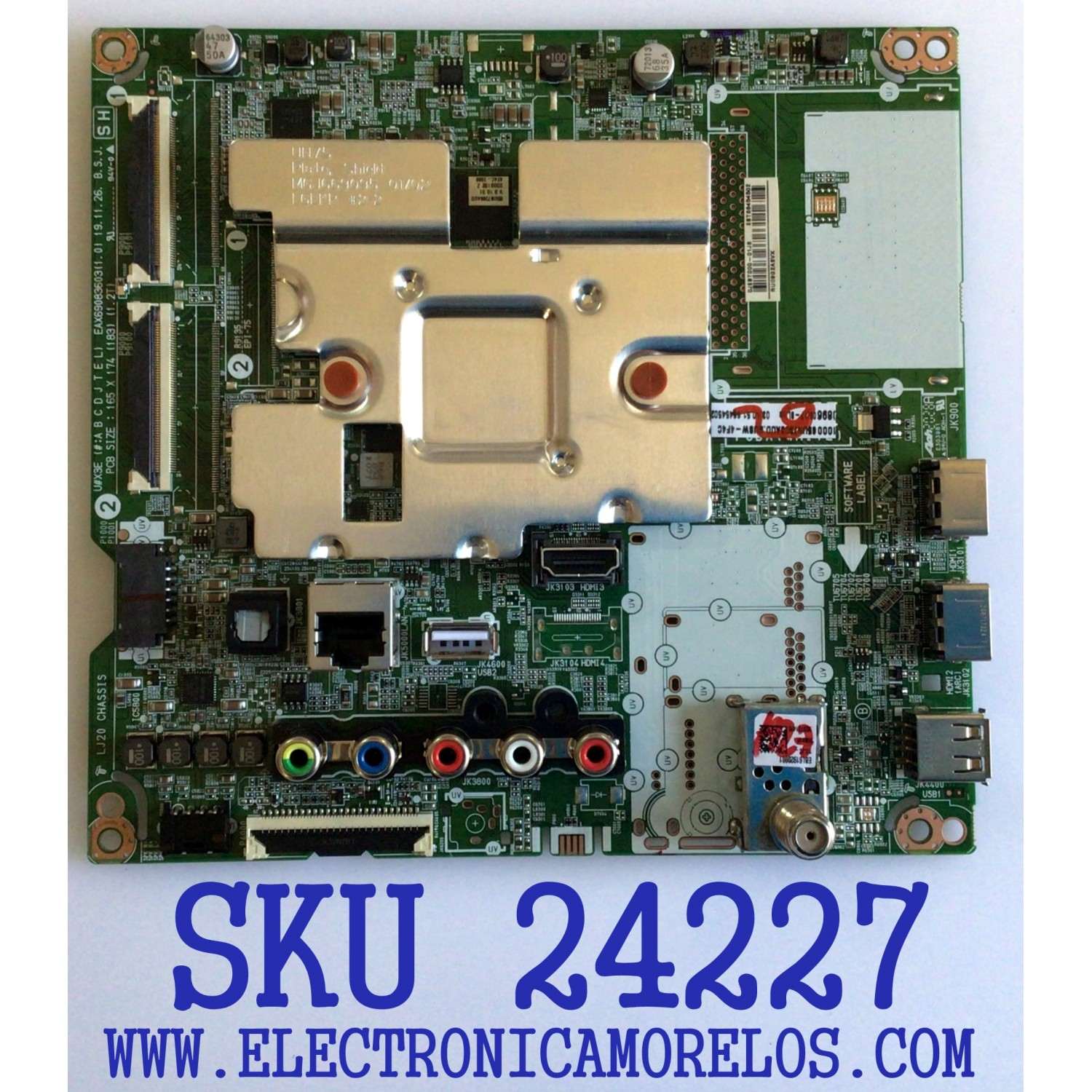 MAIN LG PARA TV LG / NUMERO DE PARTE EBT66454502 / EAX69083603 / EAX69083603(1.0) / PANEL NC650DQG-AAHX3 / MODELO 65UN7300AUD / 65UN7300AUD.BUSWLKR