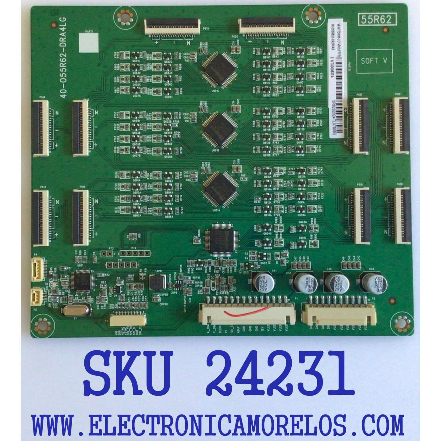 LED DRIVER PARA TV TCL / NUMERO DE PARTE 08-D55R620-DR200AB / 40-055R62-DRA4LG / JS20191016B228LD / V8-RT73K06-LC1V003(FFF3) / 55R62 / PANEL LVU550NDBL / MODELO 55R625