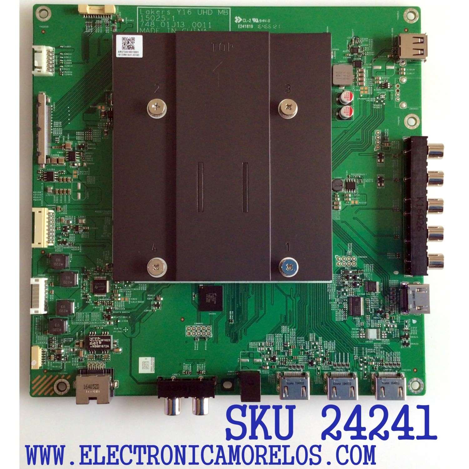MAIN PARA TV VIZIO / NUMERO DE PARTE 791.01J10.0013 / 75501J01004 / 748.01J13.0011 / ARS73401M010001 / 15025-1 / PANEL LSC550FN11-801 / MODELO E55U-D2 LWZQTYDS