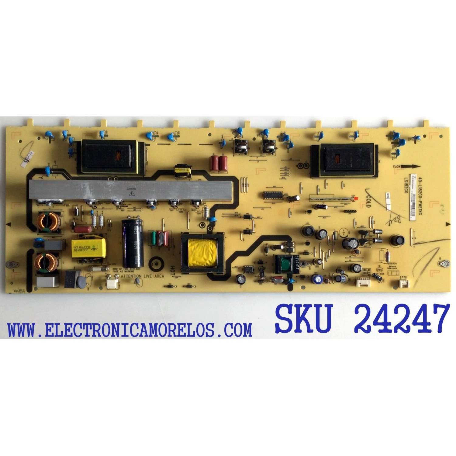 FUENTE BACKLIGHT PARA TV TCL / NUMERO DE PARTE 08-LS182C0-PW200AA / 40-L182C0-PWC1XG / 40-L182C0-PWE1XG / LS182C0 / PANEL LTA400HA05-X02 / MODELO L40FHDF11TA TBAA