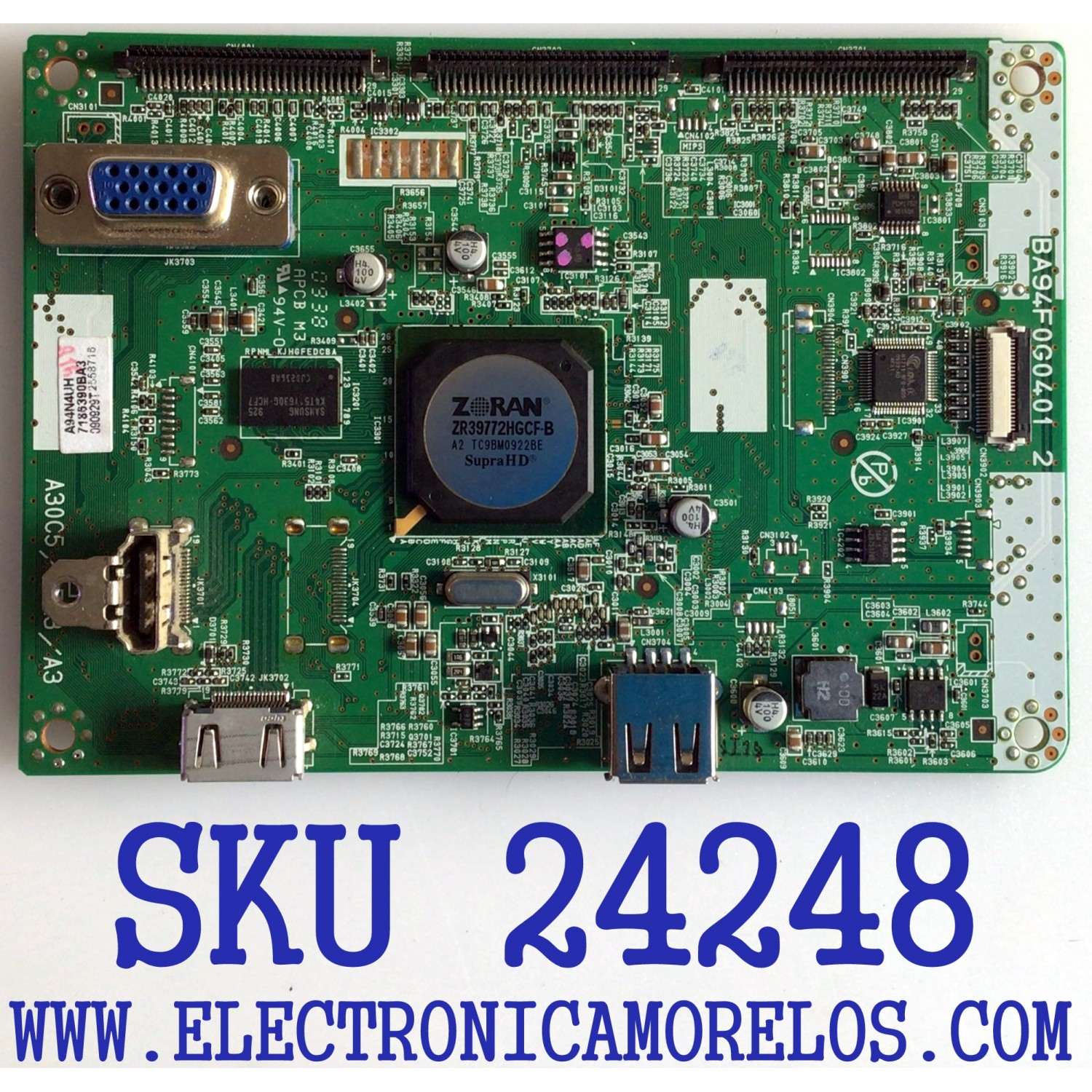 MAIN DIGITAL PARA TV EMERSON / NUMERO DE PARTE 1ESA19805 / A94N4UH / BA94F0G0401 1 / BA94F0G0401 2 / BA94F0G04011 / BA94F0G04012 / PANEL UH19MXA / MODELOS LD195EMX / 19MD359B/F7 / LD195SSX