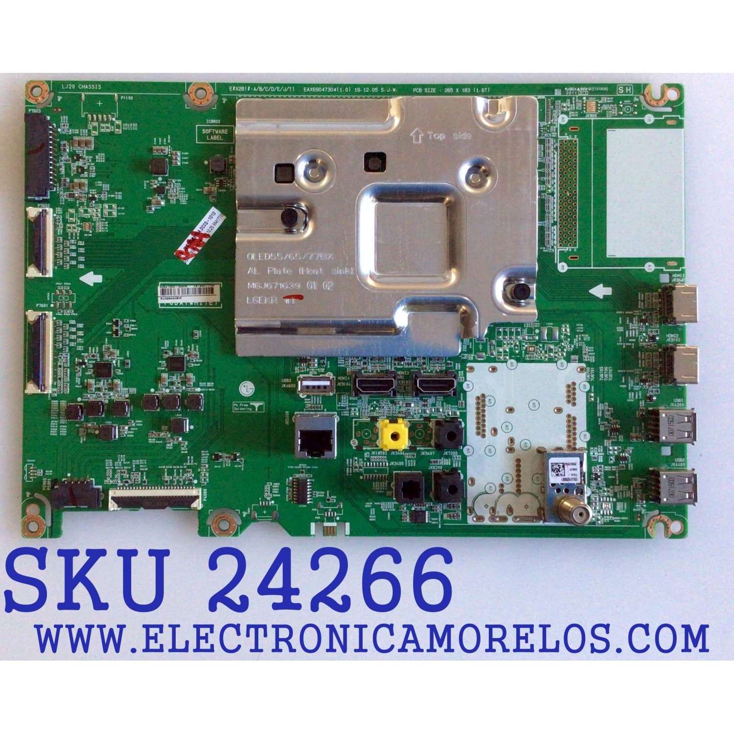 MAIN PARA TV LG OLED 4K (RESOLUCION 3840 x 2160) / NUMERO DE PARTE EBT66417706 / EAX69047304 / EAX69047304(1.0) / E131308 / PANEL AC650AQL / MODELO OLED65BXPUA / OLED65BXPUA.DUSQLJR / OLED65BXAUA.DUSQLJR