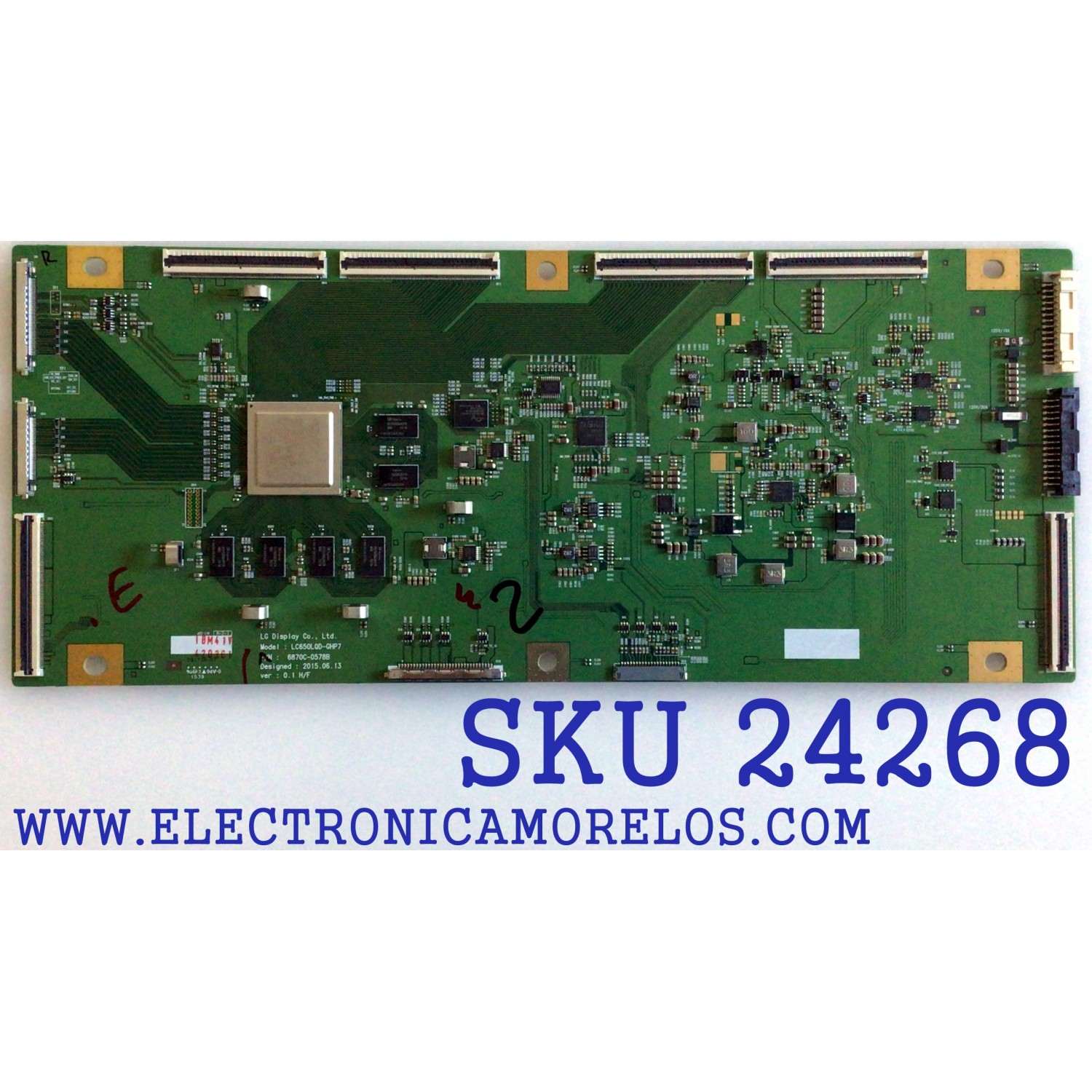 T-CON PARA TV LG OLED / NUMERO DE PARTE 6871L-4203C / 6870C-0578B / 4203C / LC650LQD-GHP7 / PANEL LC650AQD (GH)(P1) / MODELO 65EF9500-UA / 65EF9500-UA.AUSZLJR