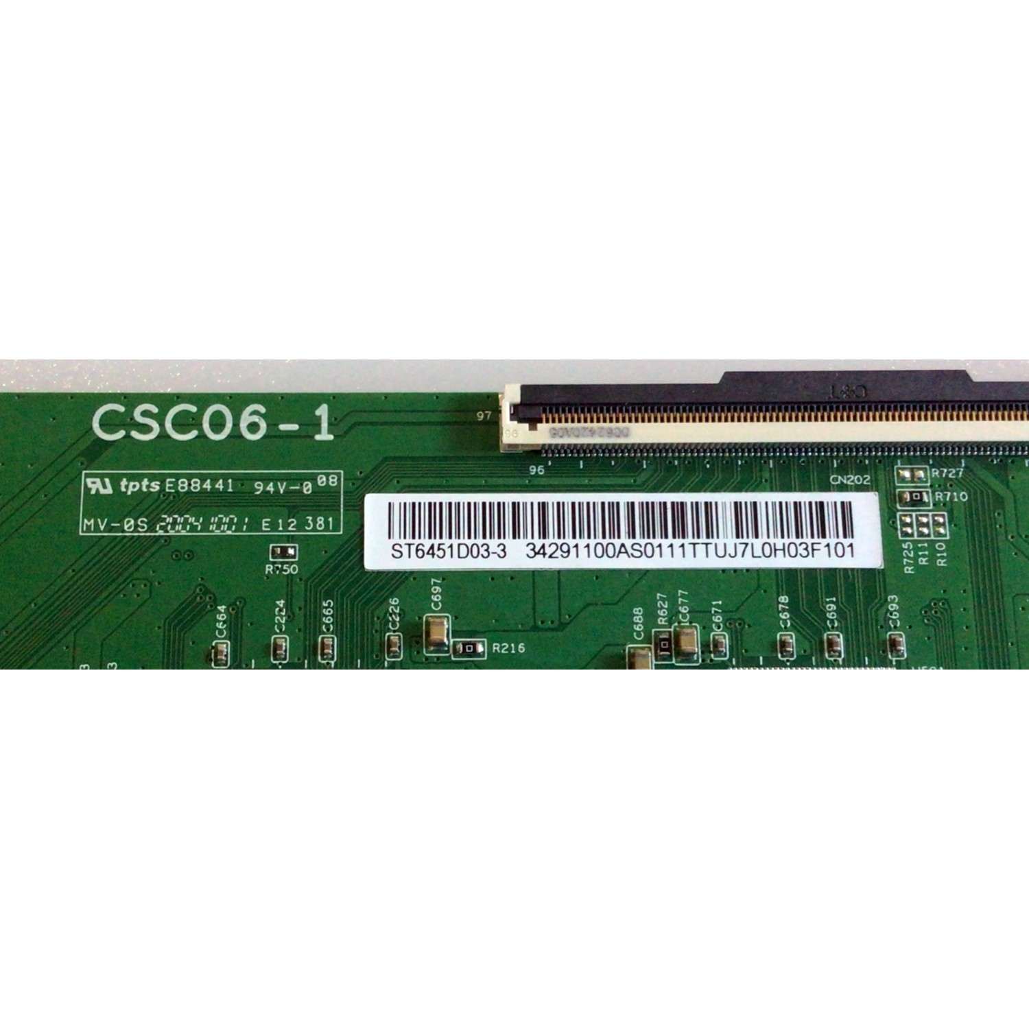 T-CON PARA TV TCL / NUMERO DE PARTE ST6451D03-3 / 34291100AS / CSC06-1 / 34291100AS0111 / E88441 / PANEL LVU650NDHL / MODELO 65R635 - Imagen 2
