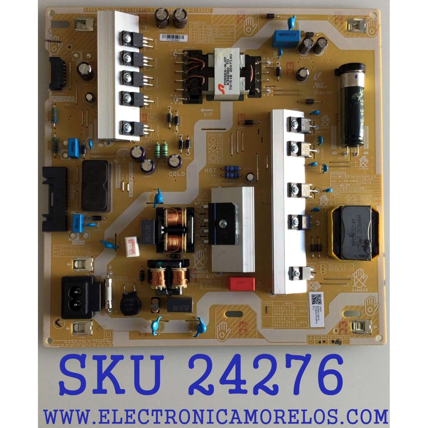FUENTE DE PODER PARA TV SAMSUNG / NUMERO DE PARTE BN44-01061A / BN4401061A / ST55F171D1/WVD / L55E7_TSM / ST55F171D1 / PANEL CY-NT055HGAV1H / MODELO UN55TU850DFXZA AC01