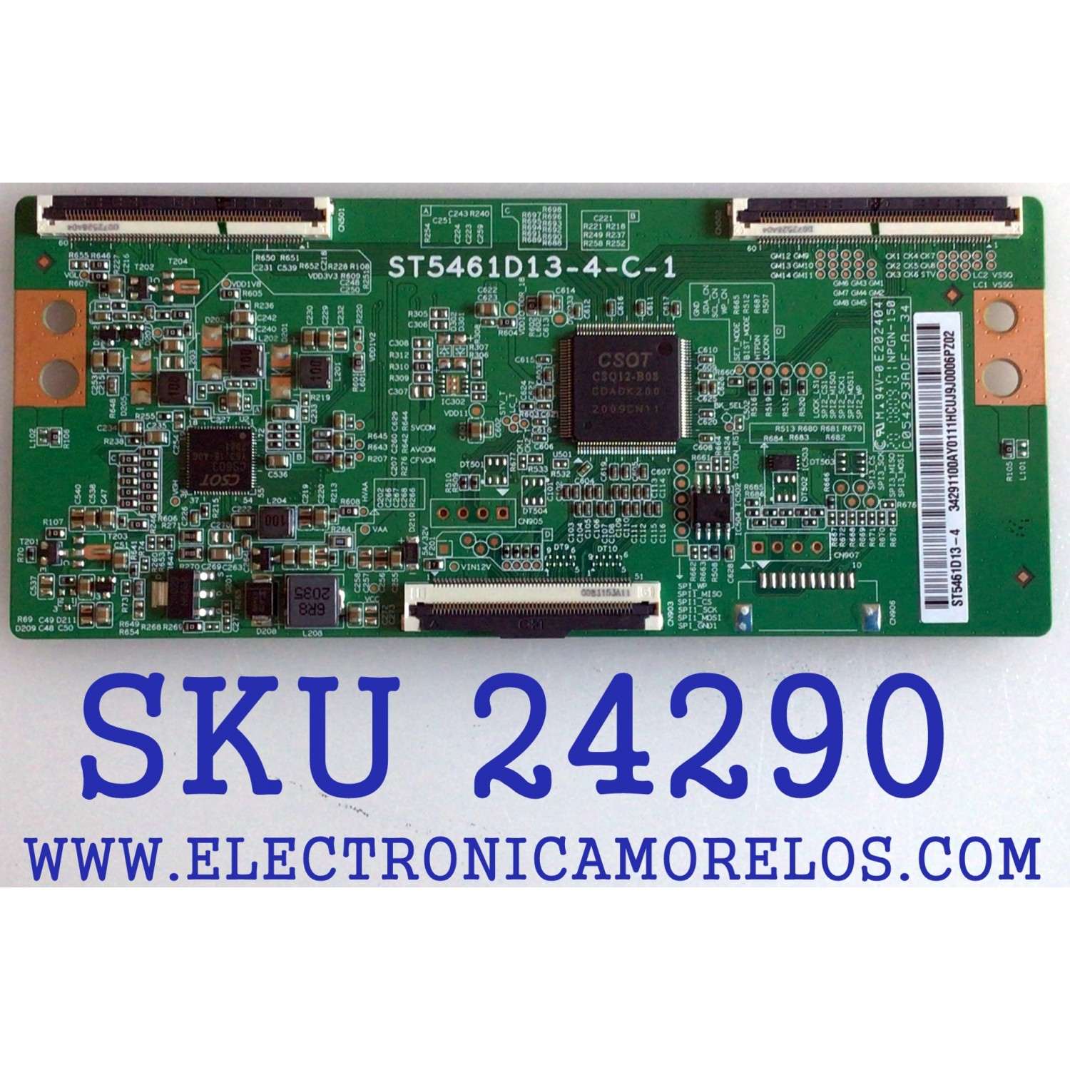 T-CON PARA TV LG / NUMERO DE PARTE 34291100AY01 / ST5461D13-4 / 34291100AY0111 / ST5461D13-4-C-1 / C054293AOF-A-34 / C054293A0F-A-34 / PANEL NC550DQE-VCHX3 / MODELO 55UN7300AUD / 55UN7300AUD.BUSCLKR